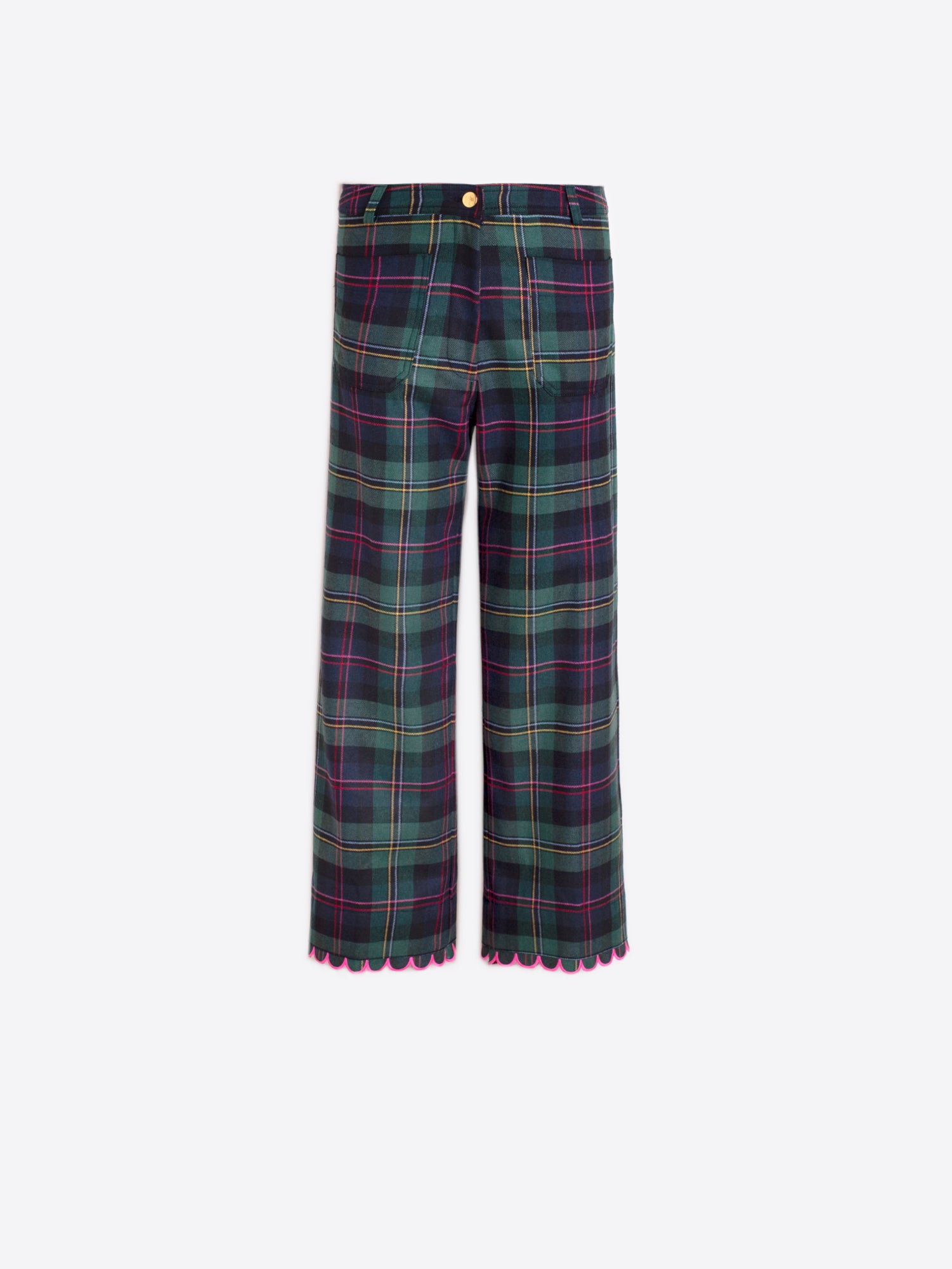 VILAGALLO GREEN CHECK TROUSERS 32694 225