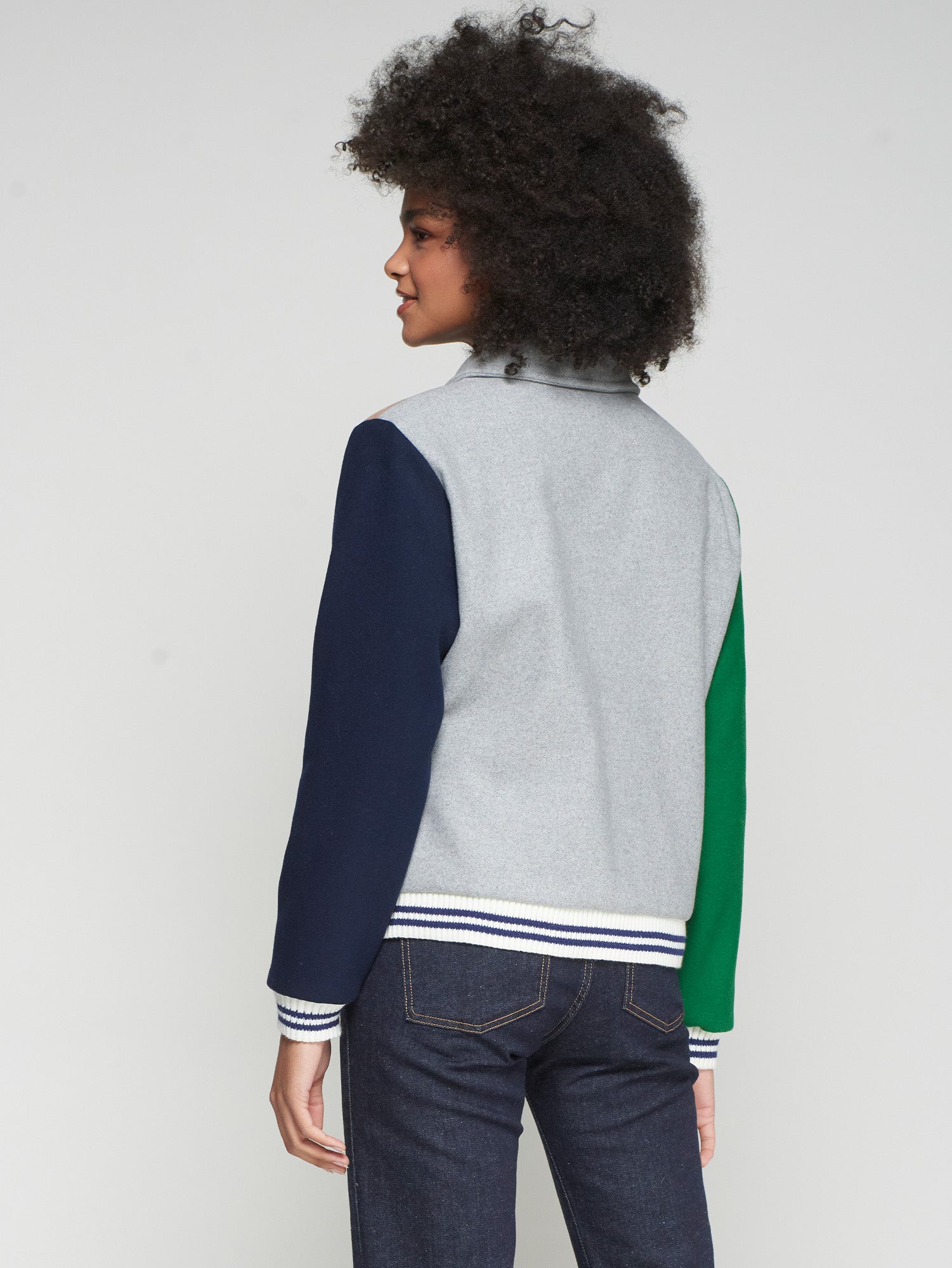 VILAGALLO GREY BOMBER JACKET 32717 225