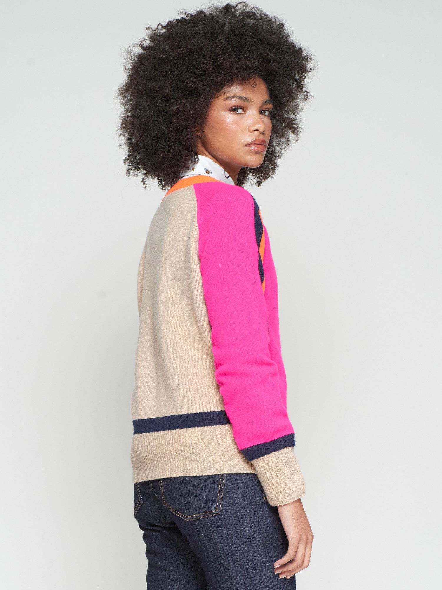 VILAGALLO PINK ROUND NECK KNIT 32743 225