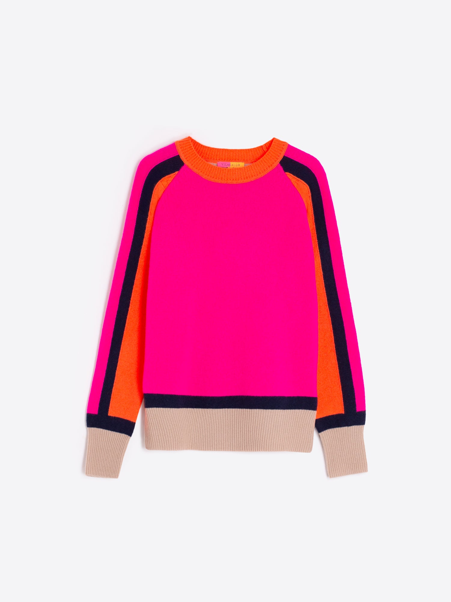 VILAGALLO PINK ROUND NECK KNIT 32743 225