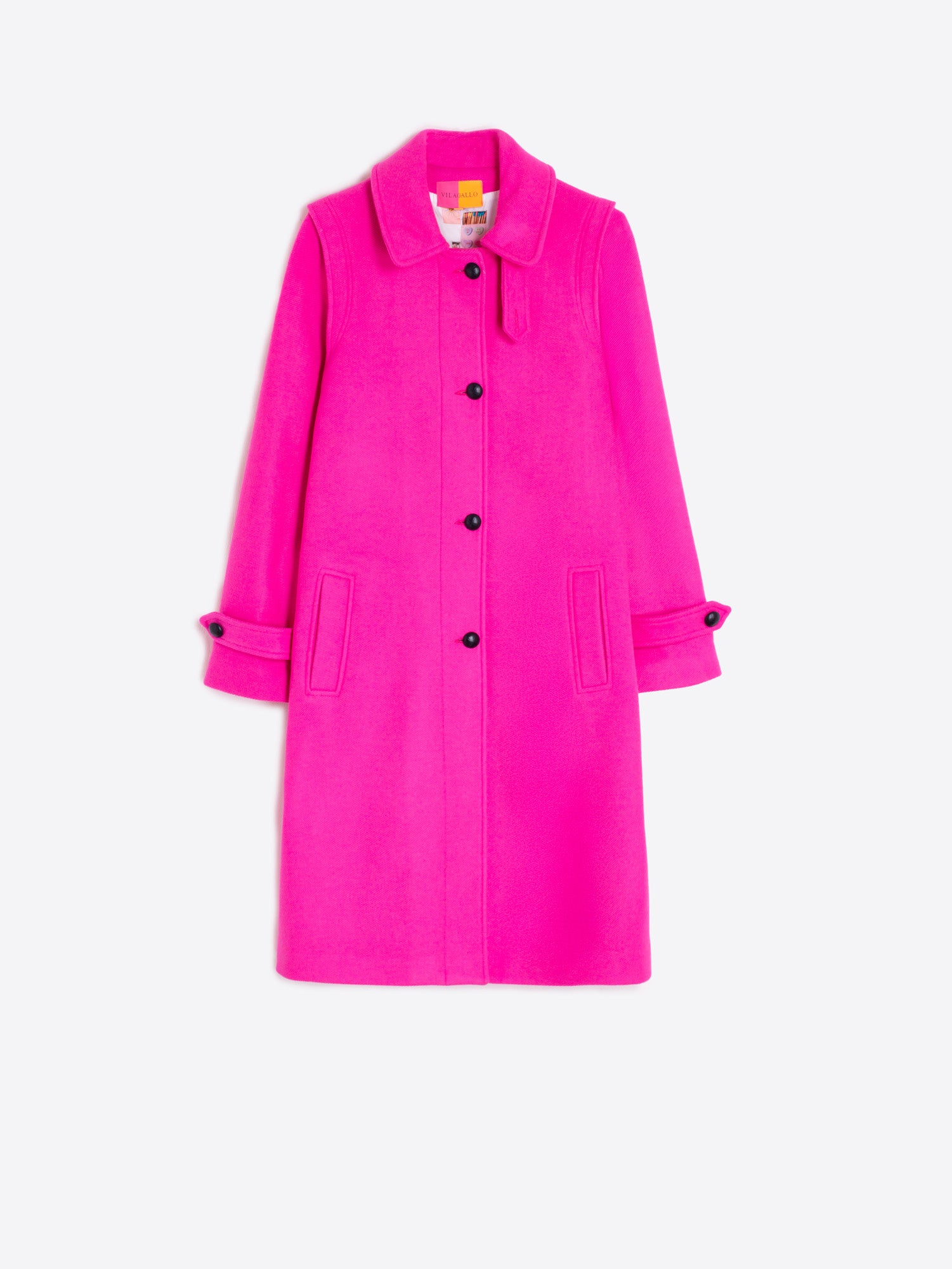 VILAGALLO PINK PLEAT BACK COAT 32798 225