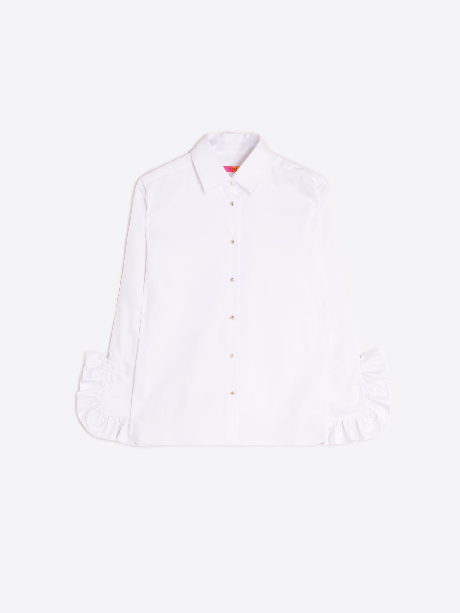 VILAGALLO WHITE FRILL SHIRT 32817 225