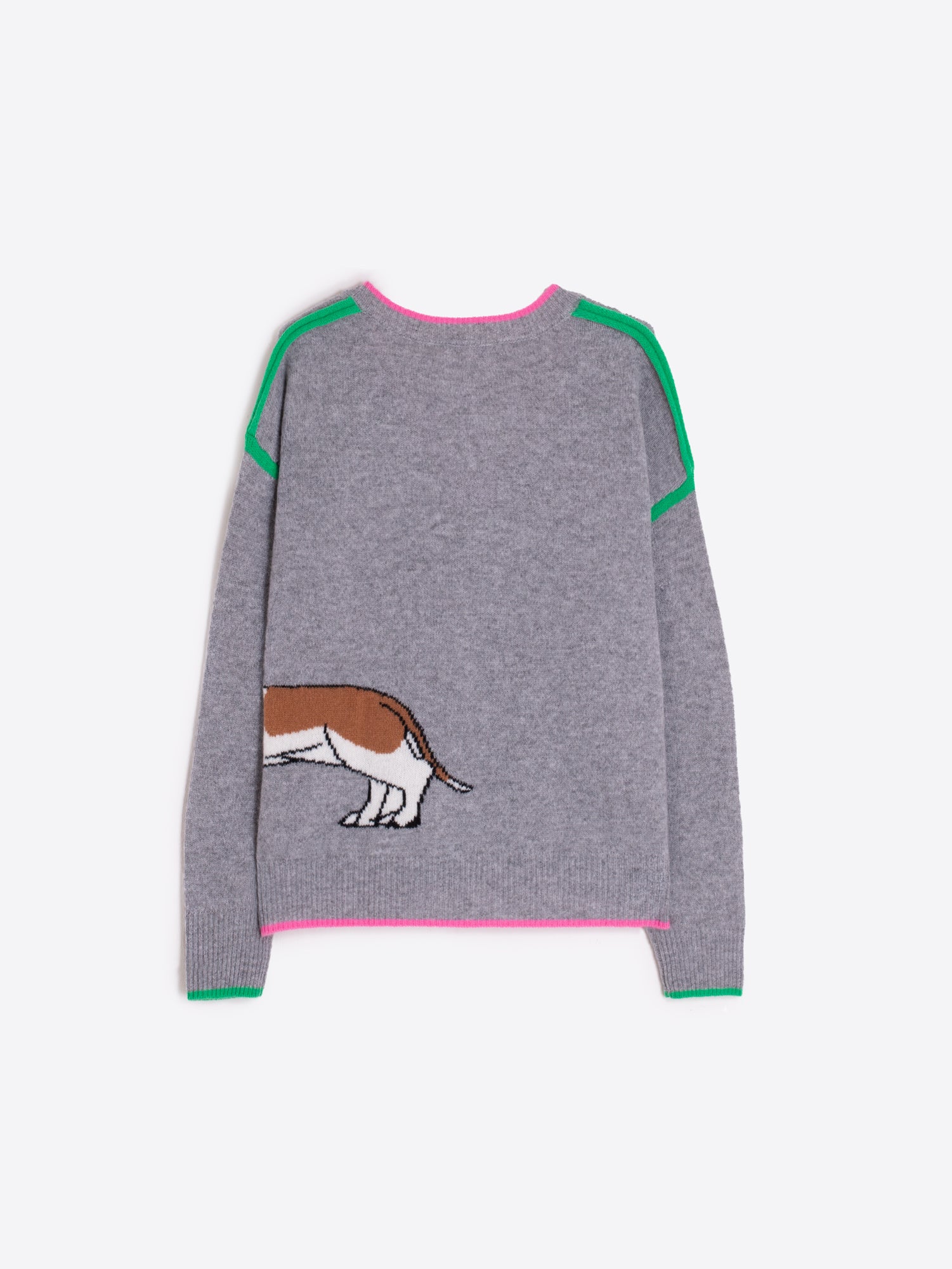 VILAGALLO GREY V-NECK KNIT 32895 225