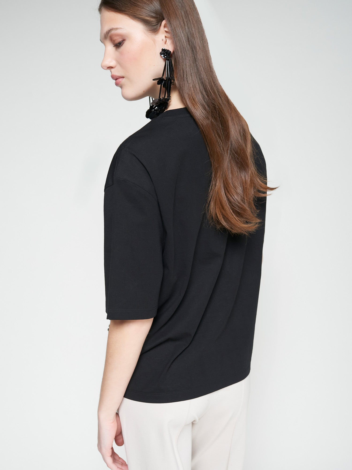 VILAGALLO BLACK SEQUIN TOP 32942 225