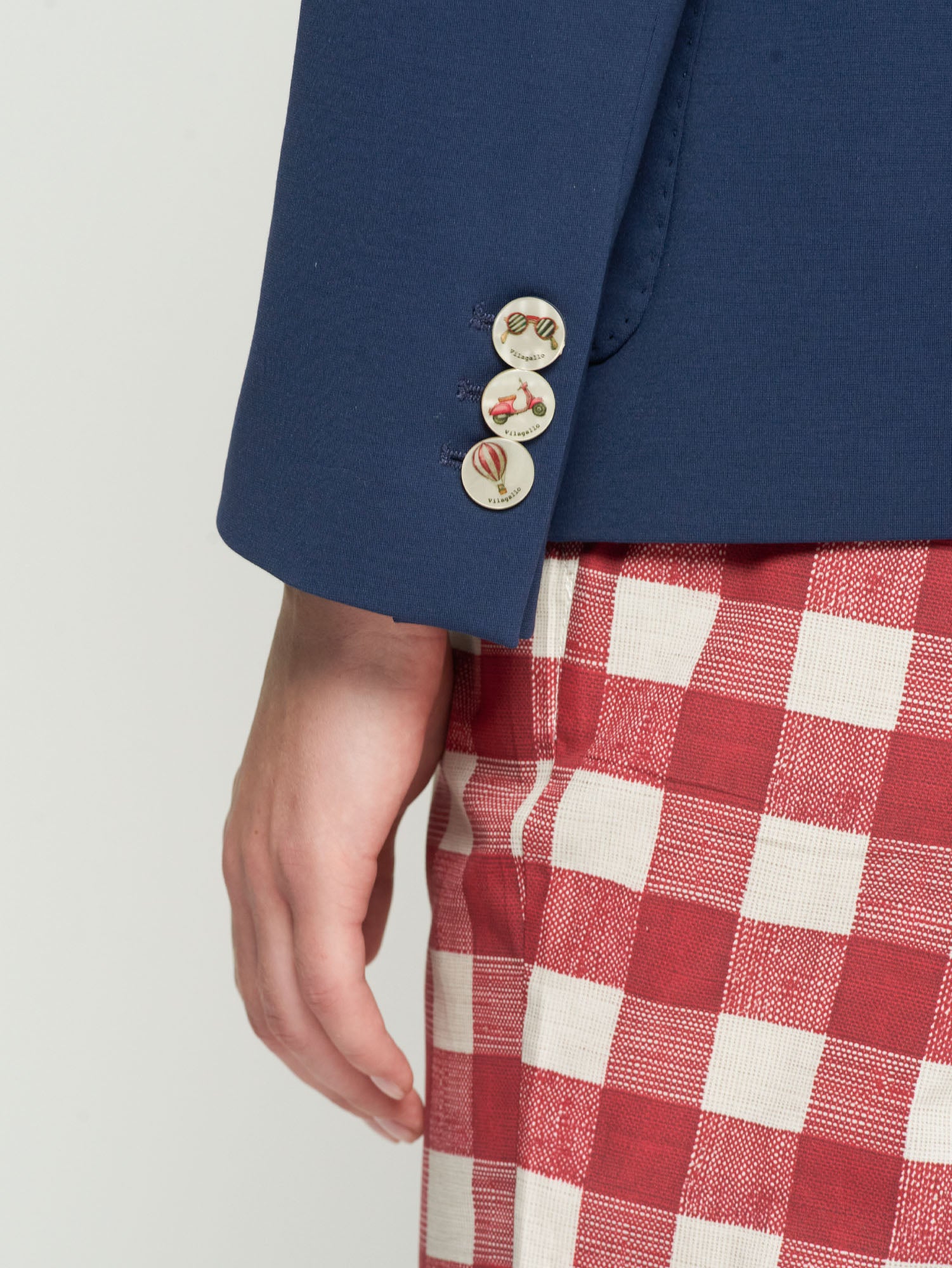 VILAGALLO NAVY ONE BUTTON BLAZER 33283