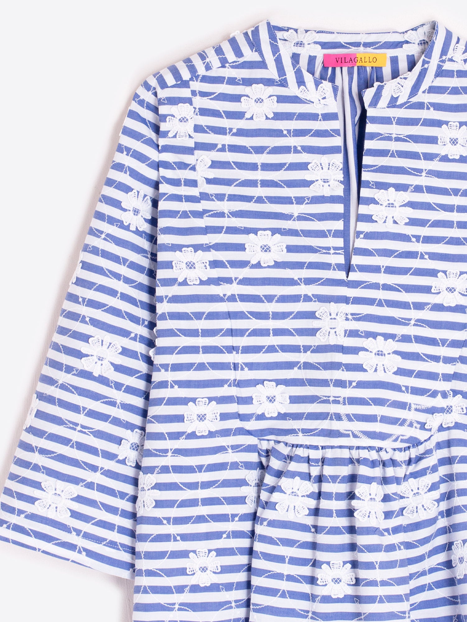 VILAGALLO BLUE BORDADO BLOUSE 33362 126