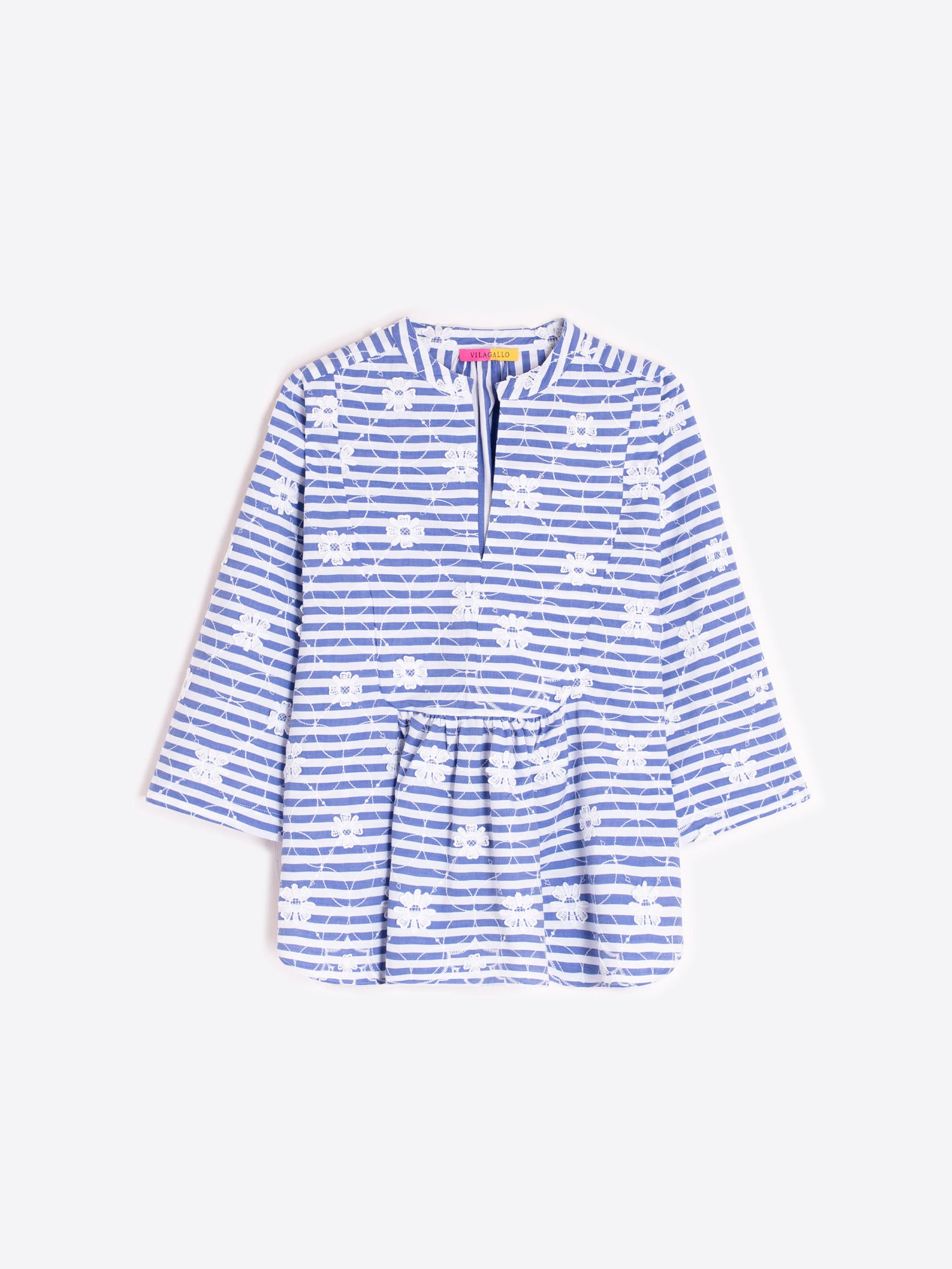 VILAGALLO BLUE BORDADO BLOUSE 33362 126