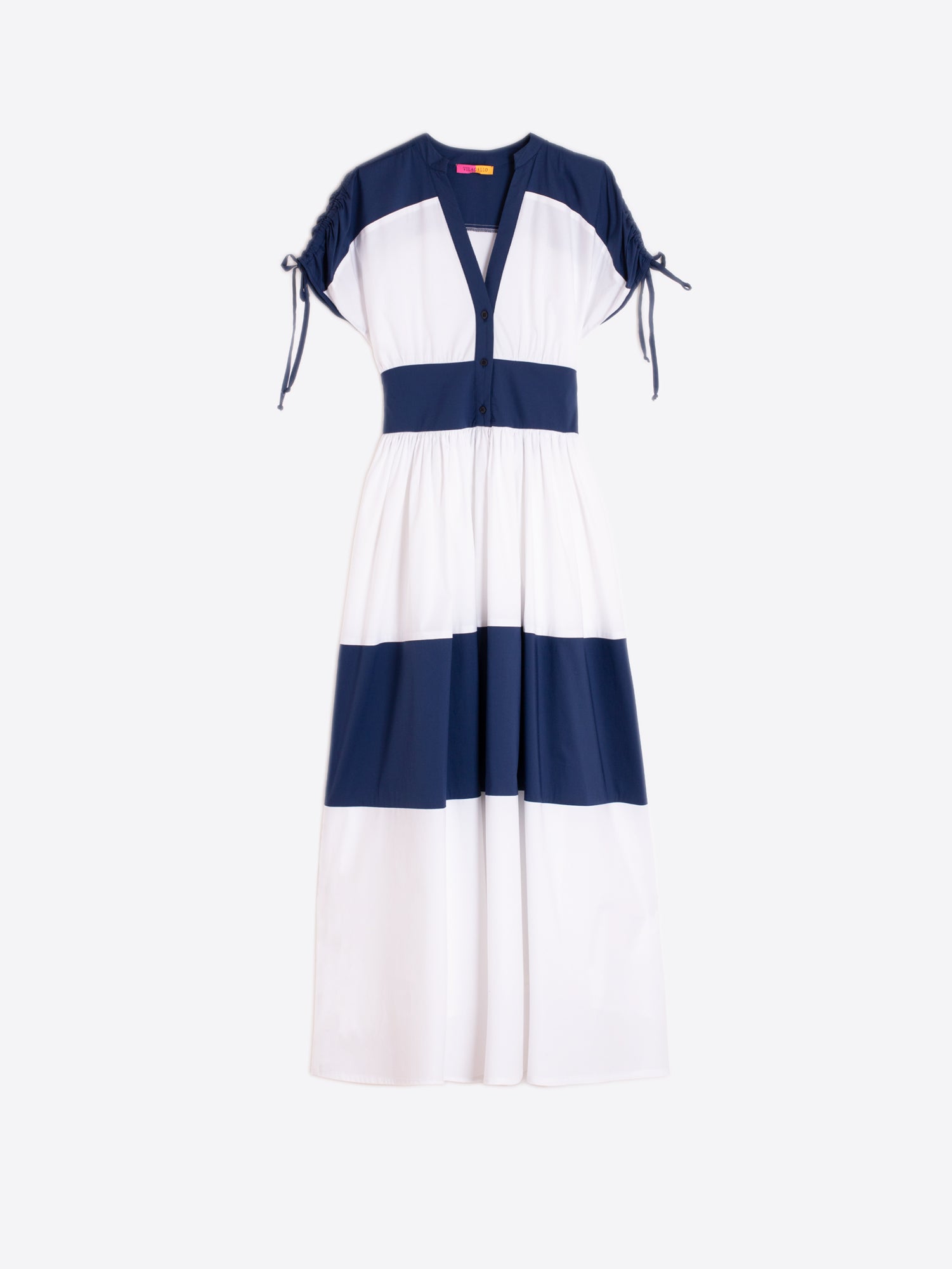 VILAGALLO NAVY STRIPE DRESS 33434