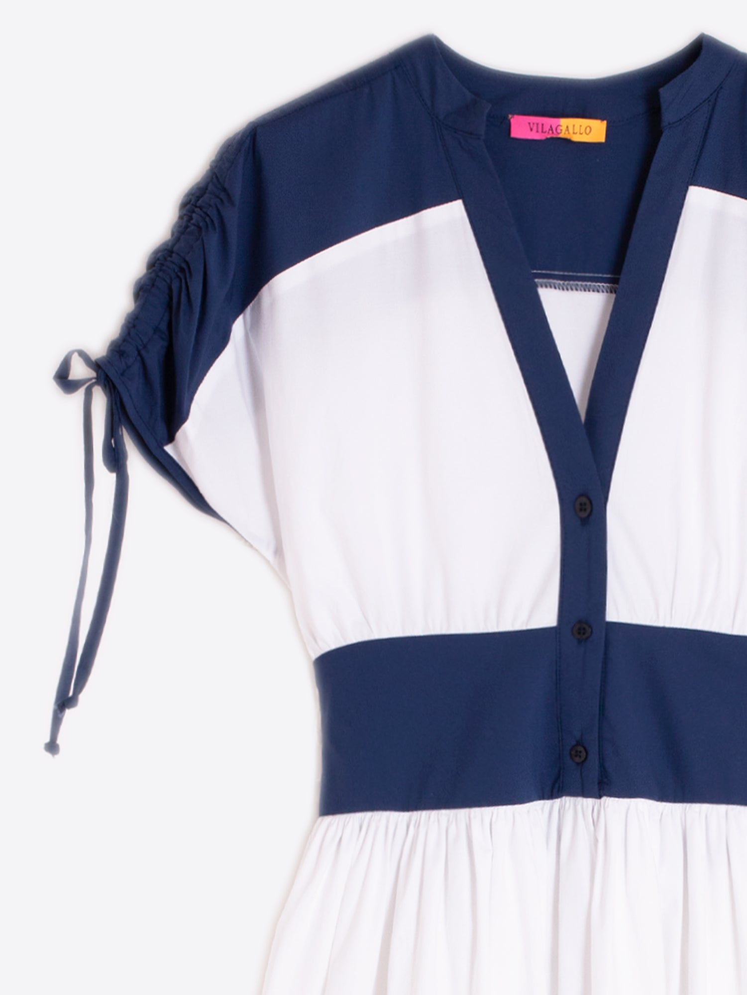 VILAGALLO NAVY STRIPE DRESS 33434