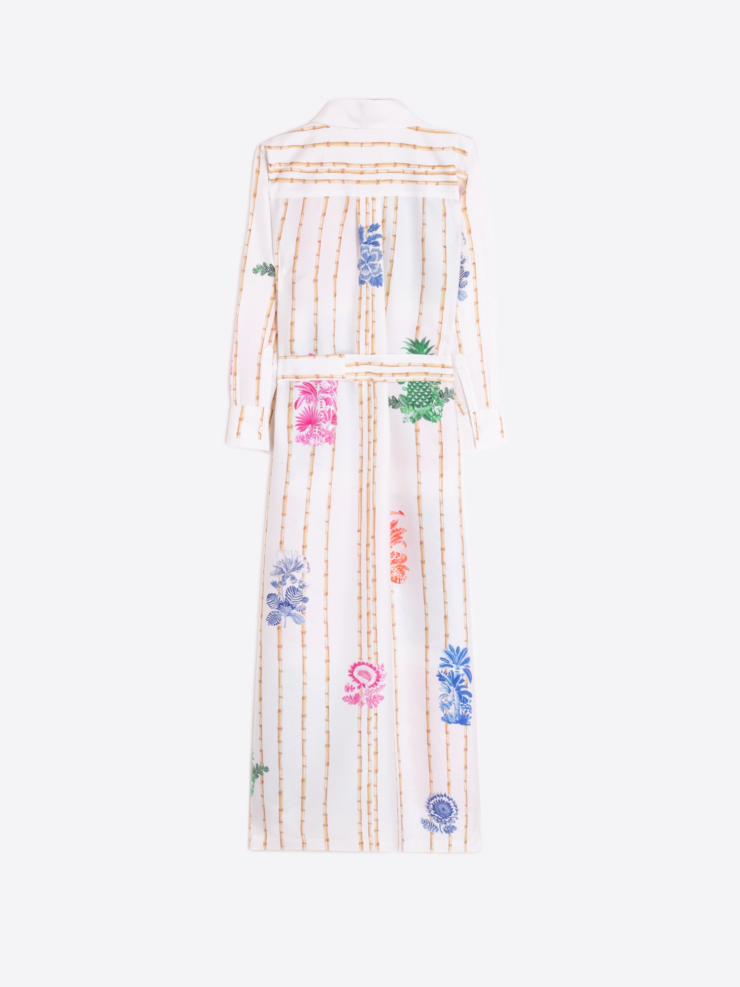 VILAGALLO CREAM PRINT LONG DRESS 33656 126