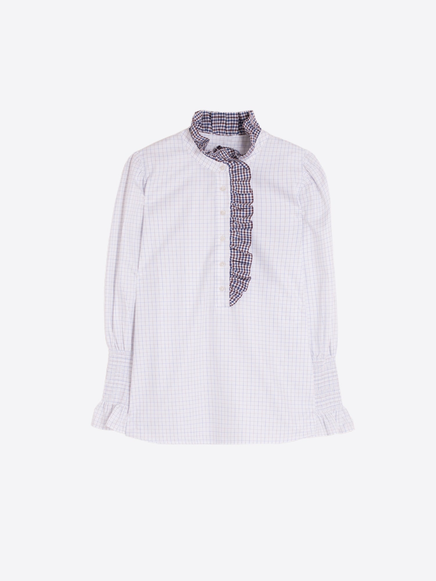 VILAGALLO WHITE TRIM BLOUSE 33985 226