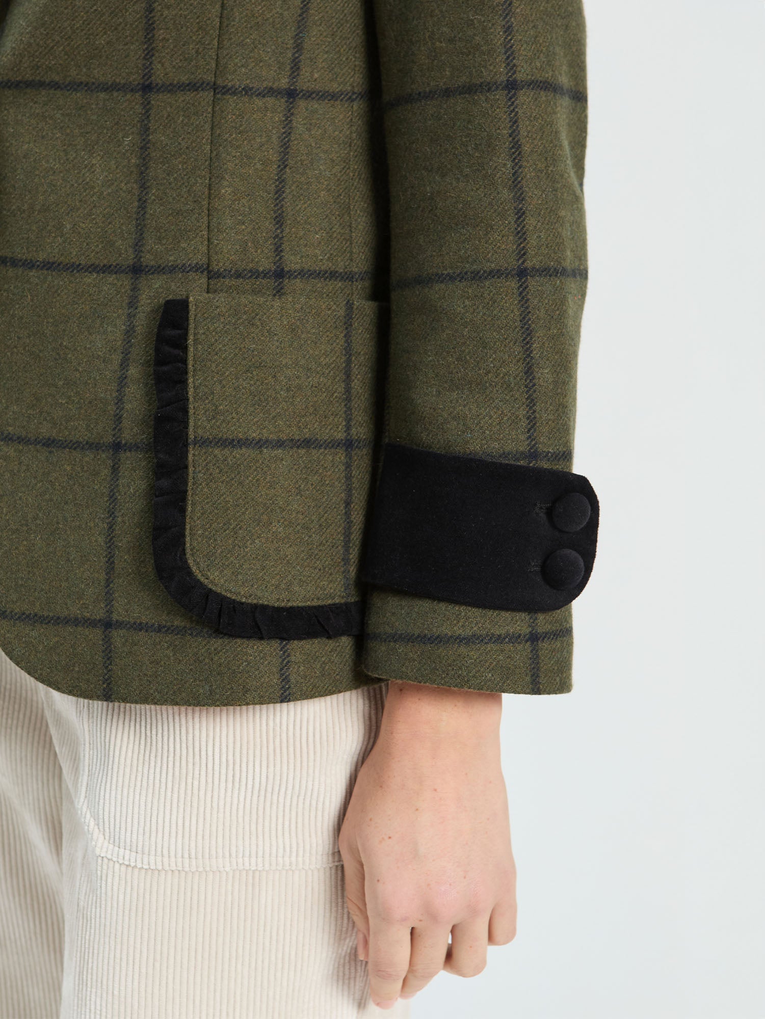 VILAGALLO GREEN VELVET JACKET 34037 226