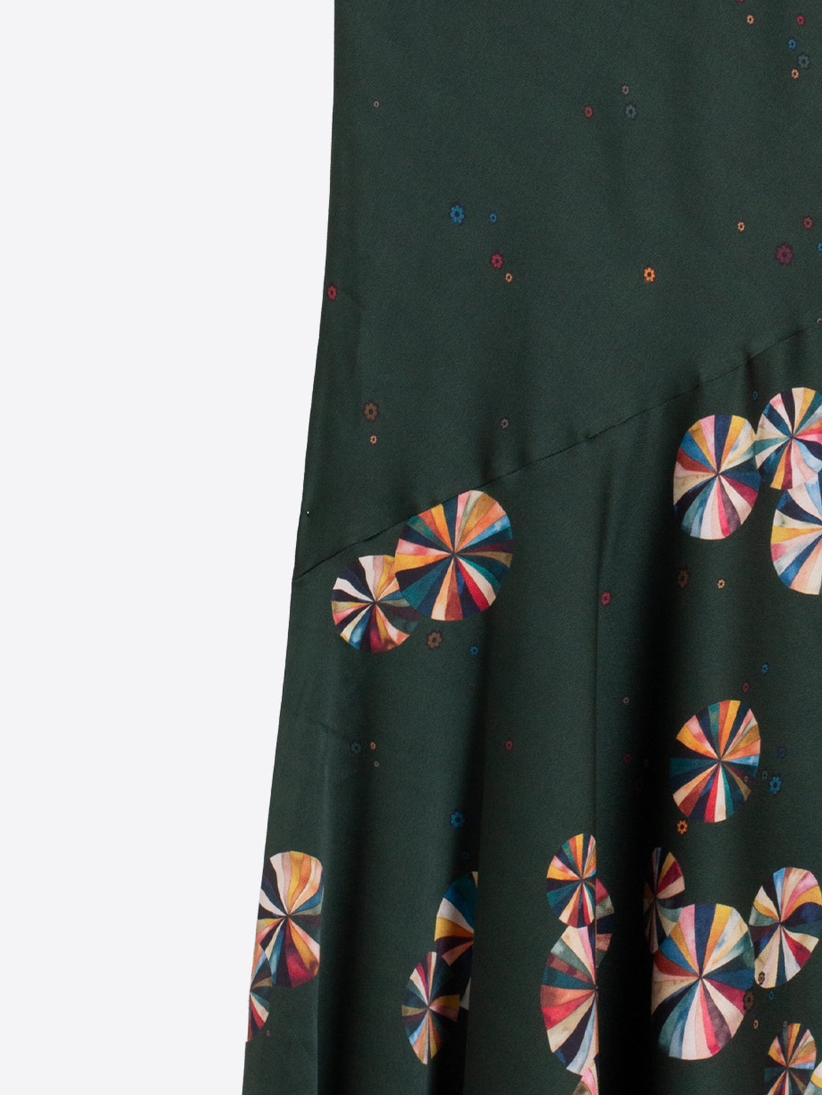 VILAGALLO GREEN PRINT DRESS 34115 226