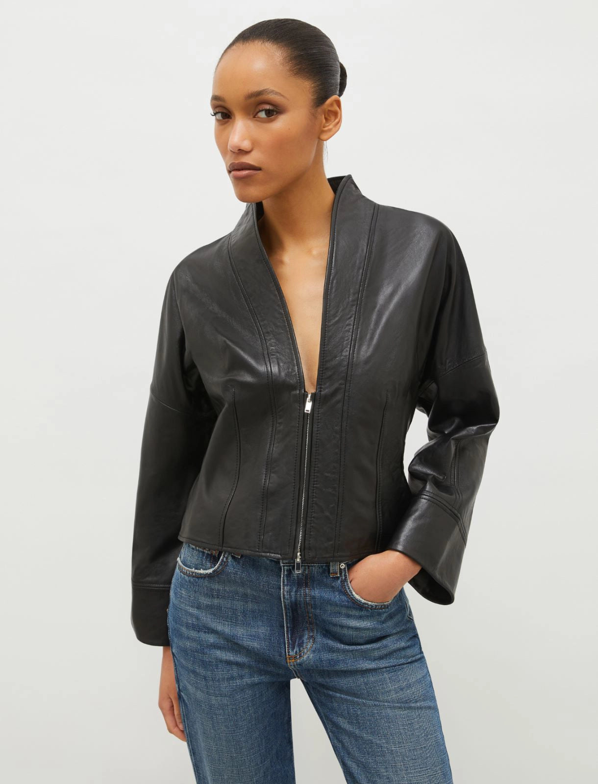 MARELLA DAILY BLACK LEATHER JACKET 125