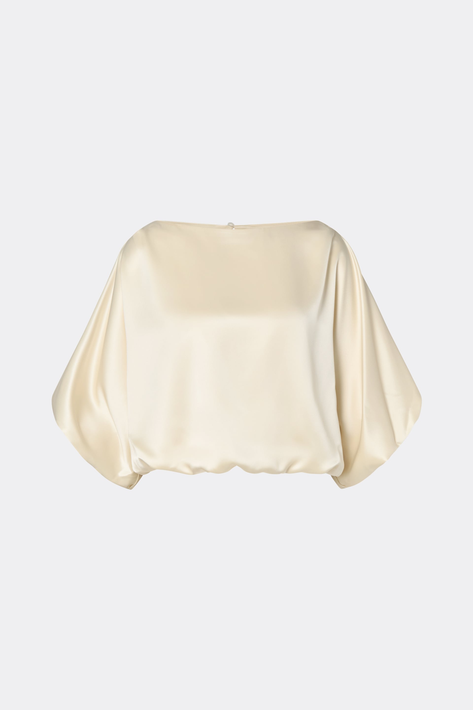 MALINA HAVANNA CREAM BOAT-NECK PUFF-SLEEVE BLOUSE 226