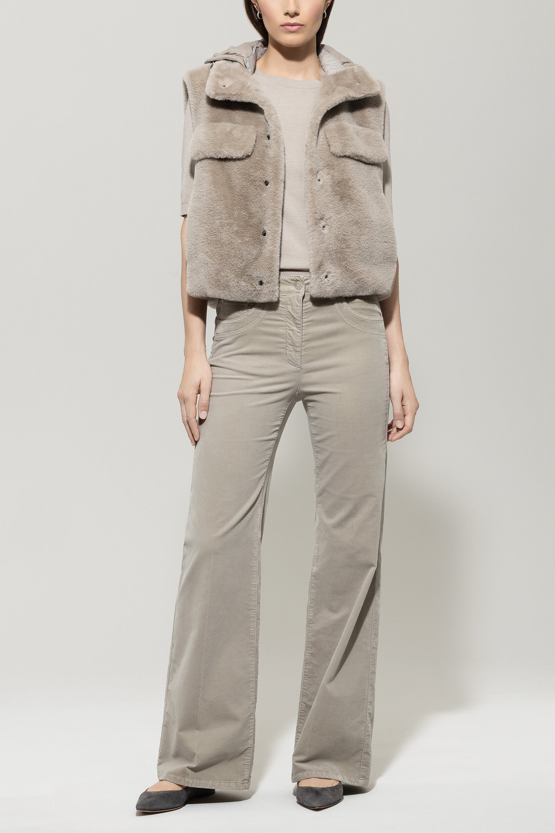 LUISA CERANO FAUX FUR GILET 428448 225