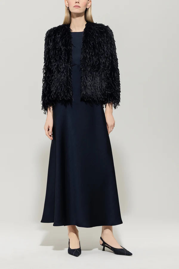 LUISA CERANO NAVY SHAGGY JACKET 428512 225