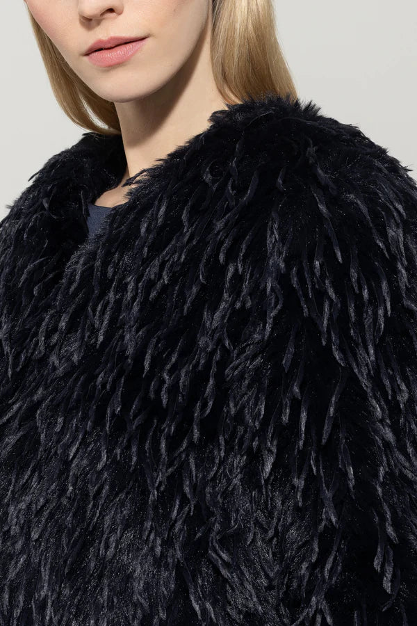 LUISA CERANO NAVY SHAGGY JACKET 428512 225