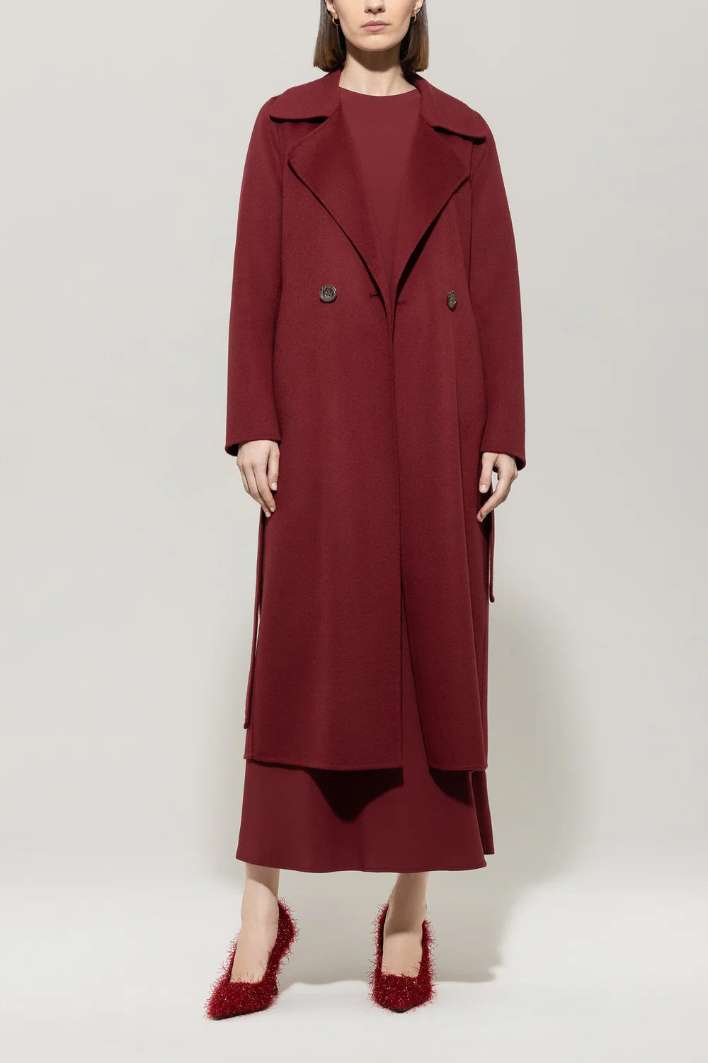 LUISA CERANO RED DRESS COAT 428906 225