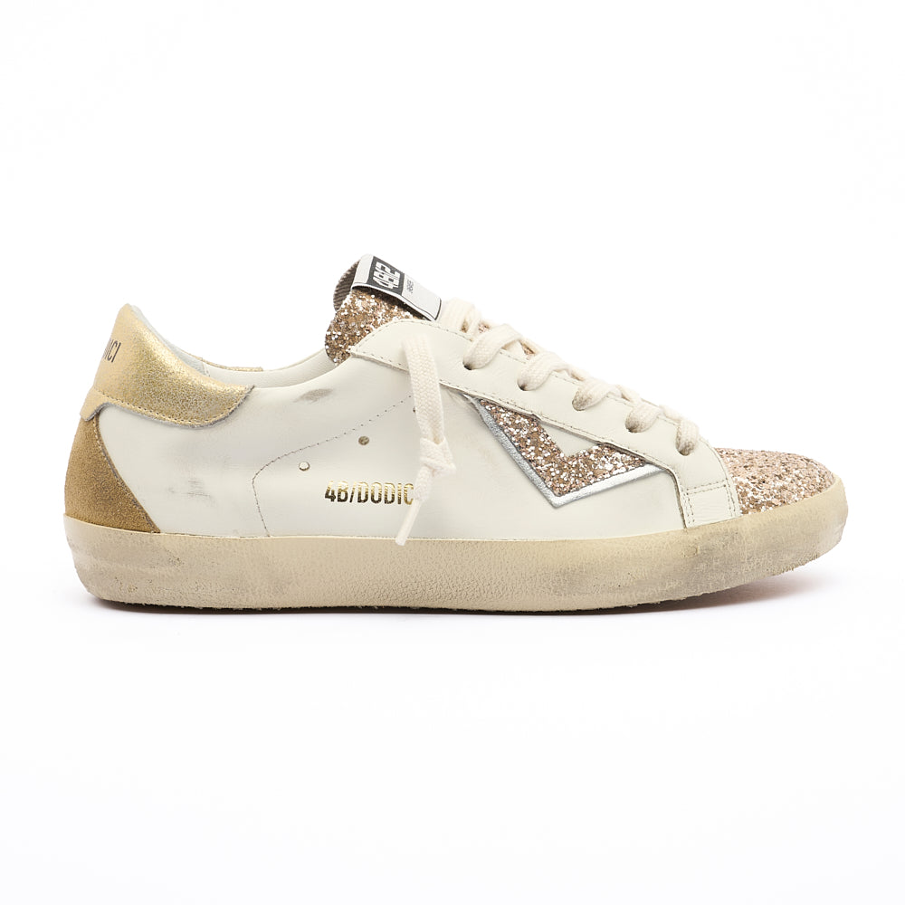 4B12 SUPRIME WHITE SPARKLE TRAINERS D311 125
