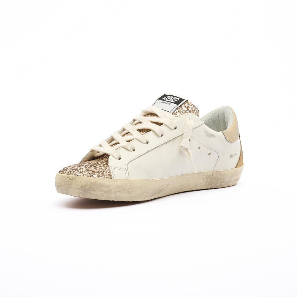 4B12 SUPRIME WHITE SPARKLE TRAINERS D311 125