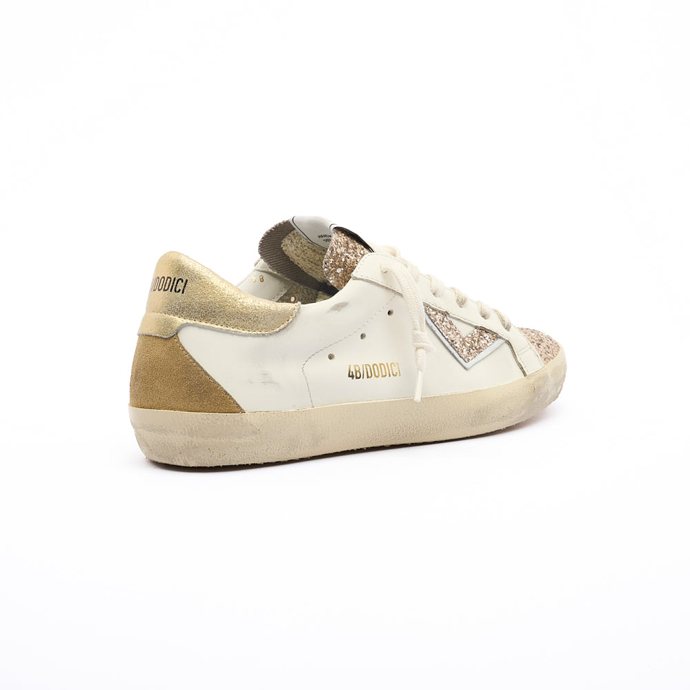 4B12 SUPRIME WHITE SPARKLE TRAINERS D311 125