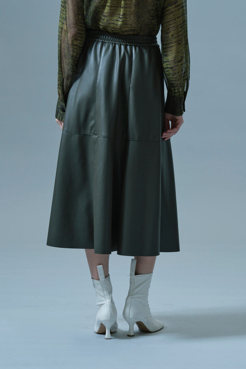 ICONA KHAKI WAISTED SKIRT RI5LE005 225