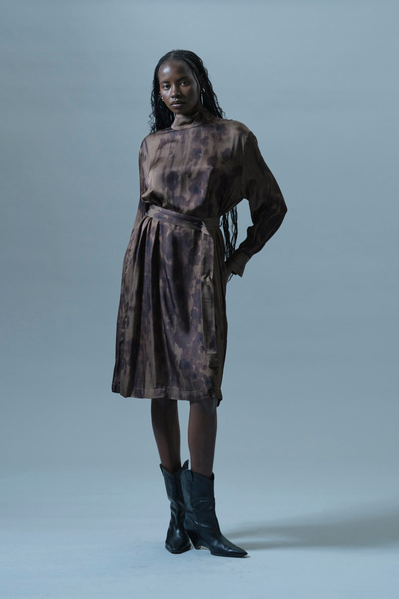 ICONA KHAKI BOW DRESS RI5MR029 225