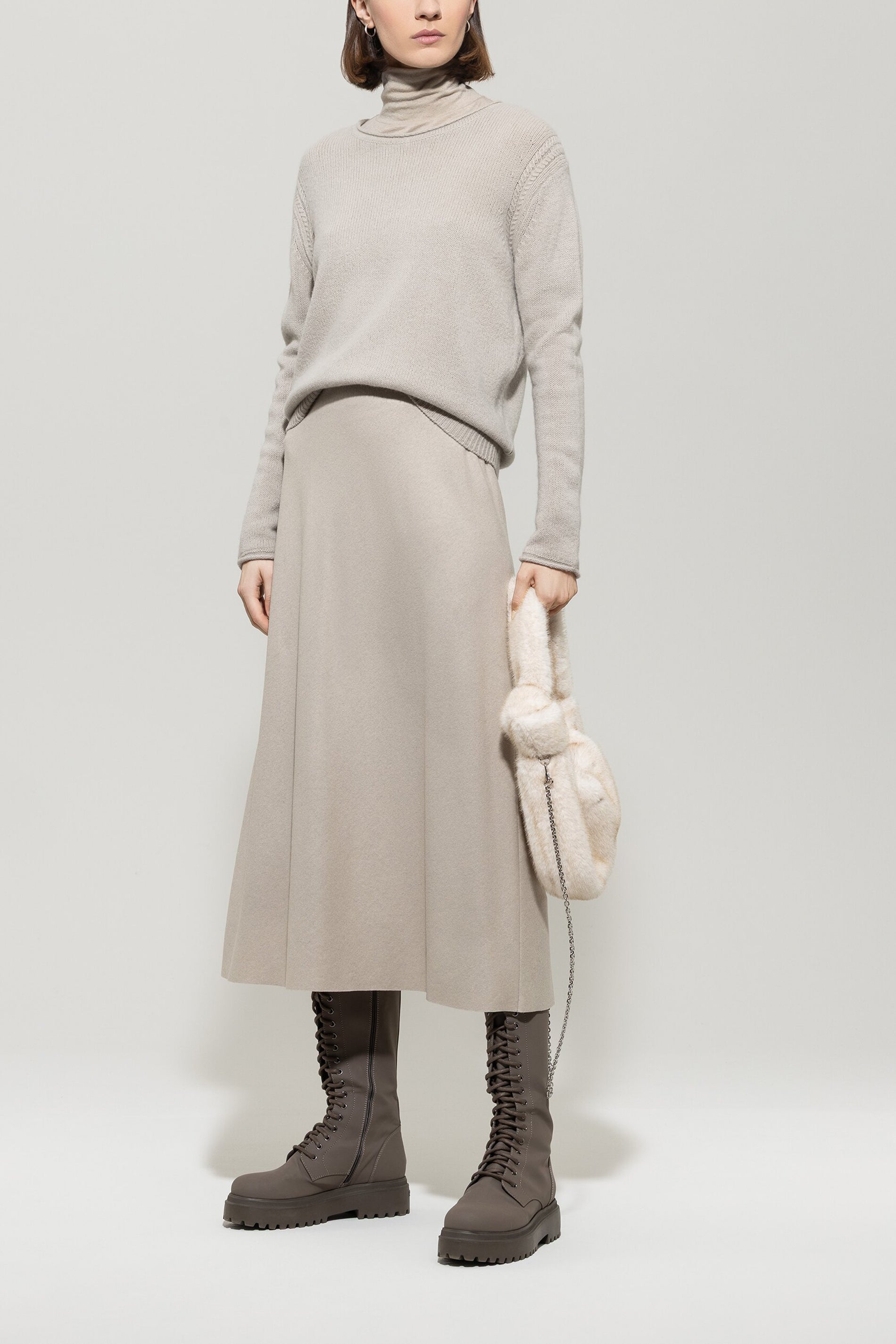 LUISA CERANO CHAWLK FLANNEL SKIRT 528309 225