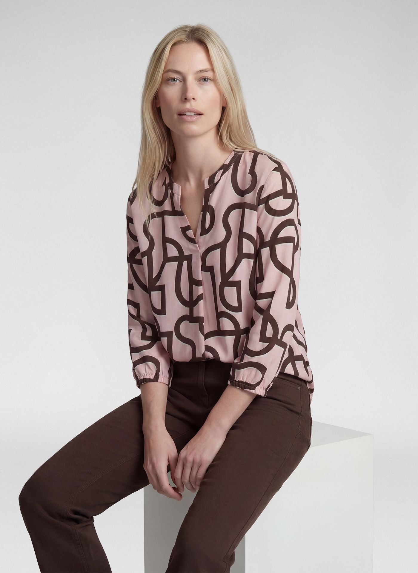 RABE PINK PRINT BLOUSE 57-111104 126