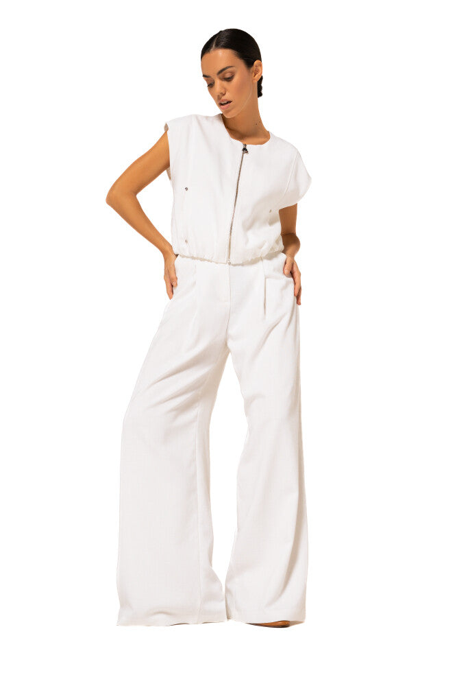 CAROLINE BISS WHITE JIP UP GILLET 1816 126