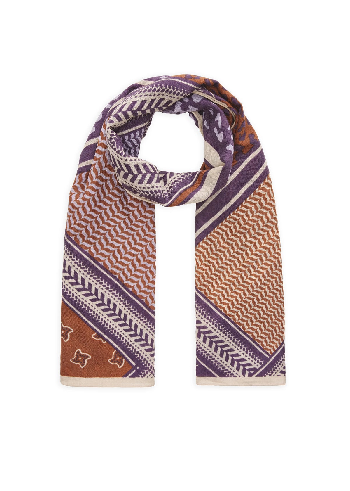 CODELLO LILAC PRINT SCARF 62S0003 226