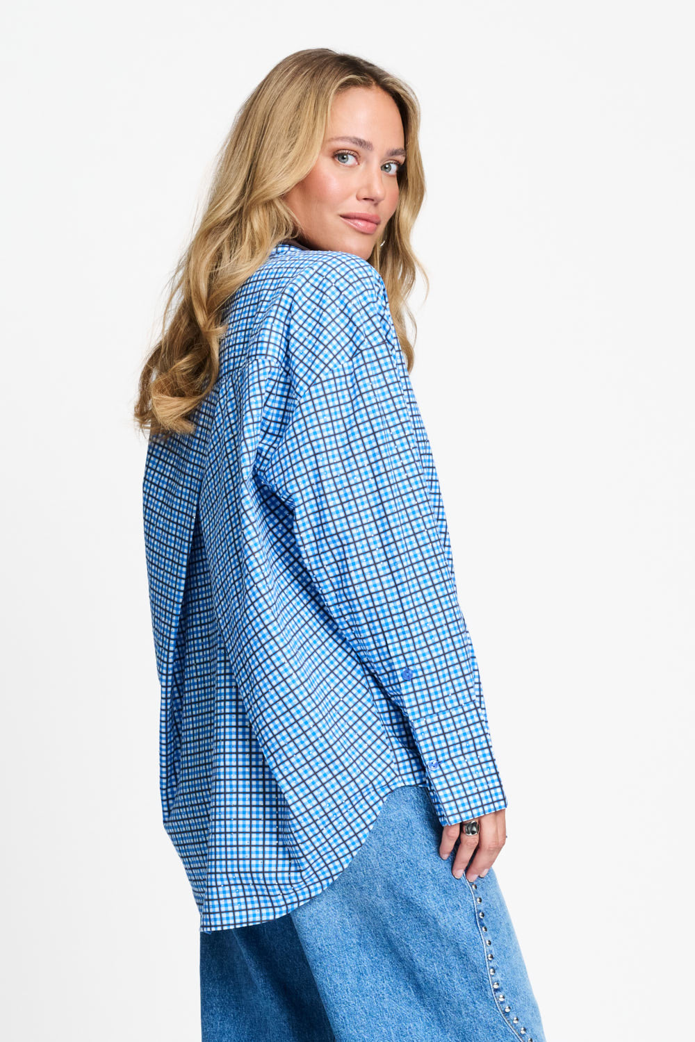 POM BLUE SPARKLE BLOUSE 9709 226
