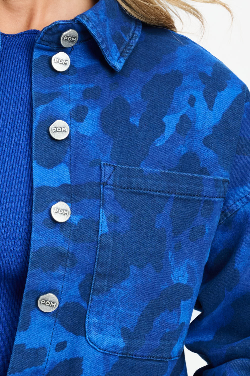 POM BLUE PRINT SHIRT 9793 226