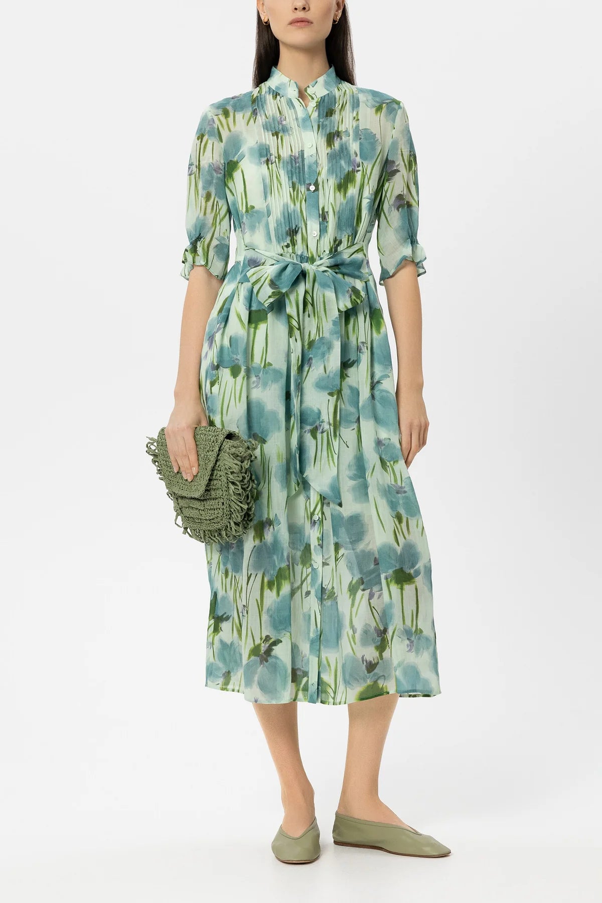 LUISA CERANO MINT FLORAL DRESS 738661 126