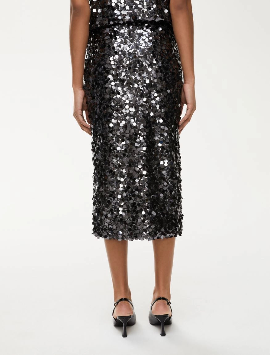 iBLUES ATTILA BLACK SEQUIN SKIRT 225