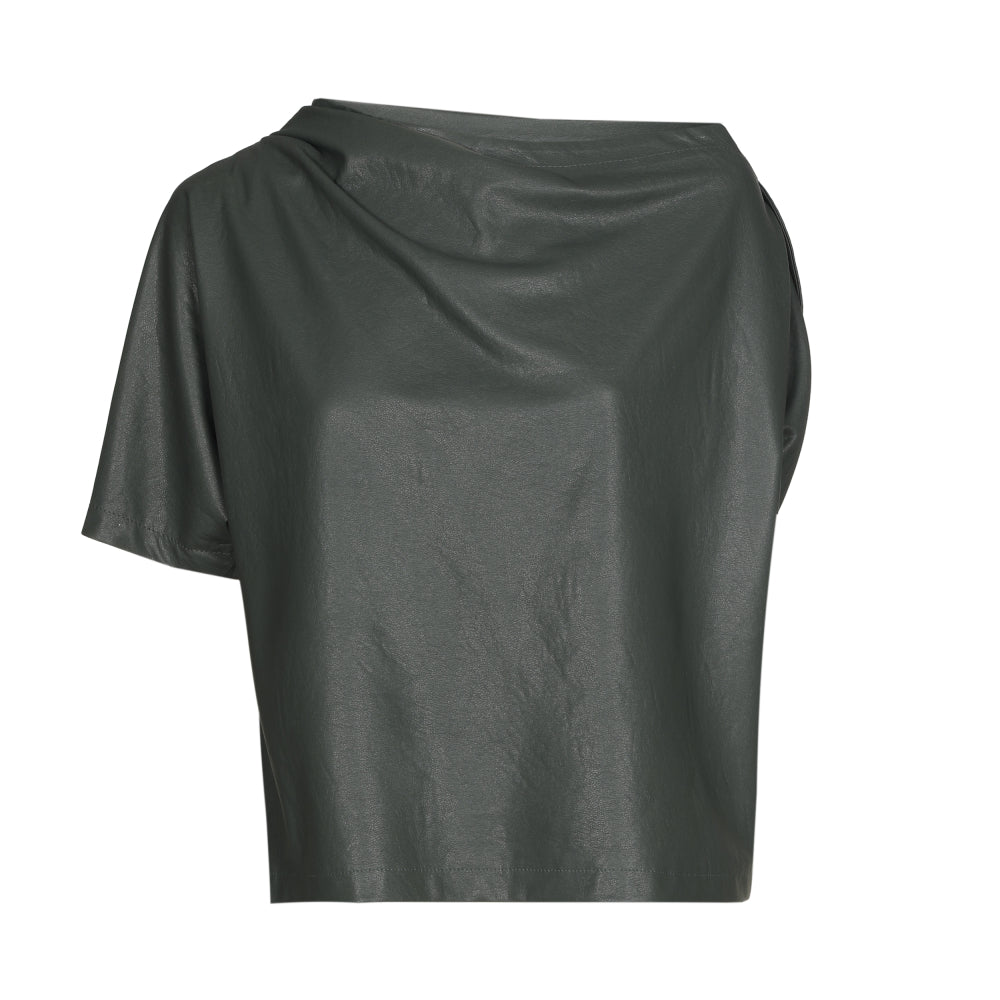 CAROLINE BISS GREEN SCARF NECK TOP 4606 61 226