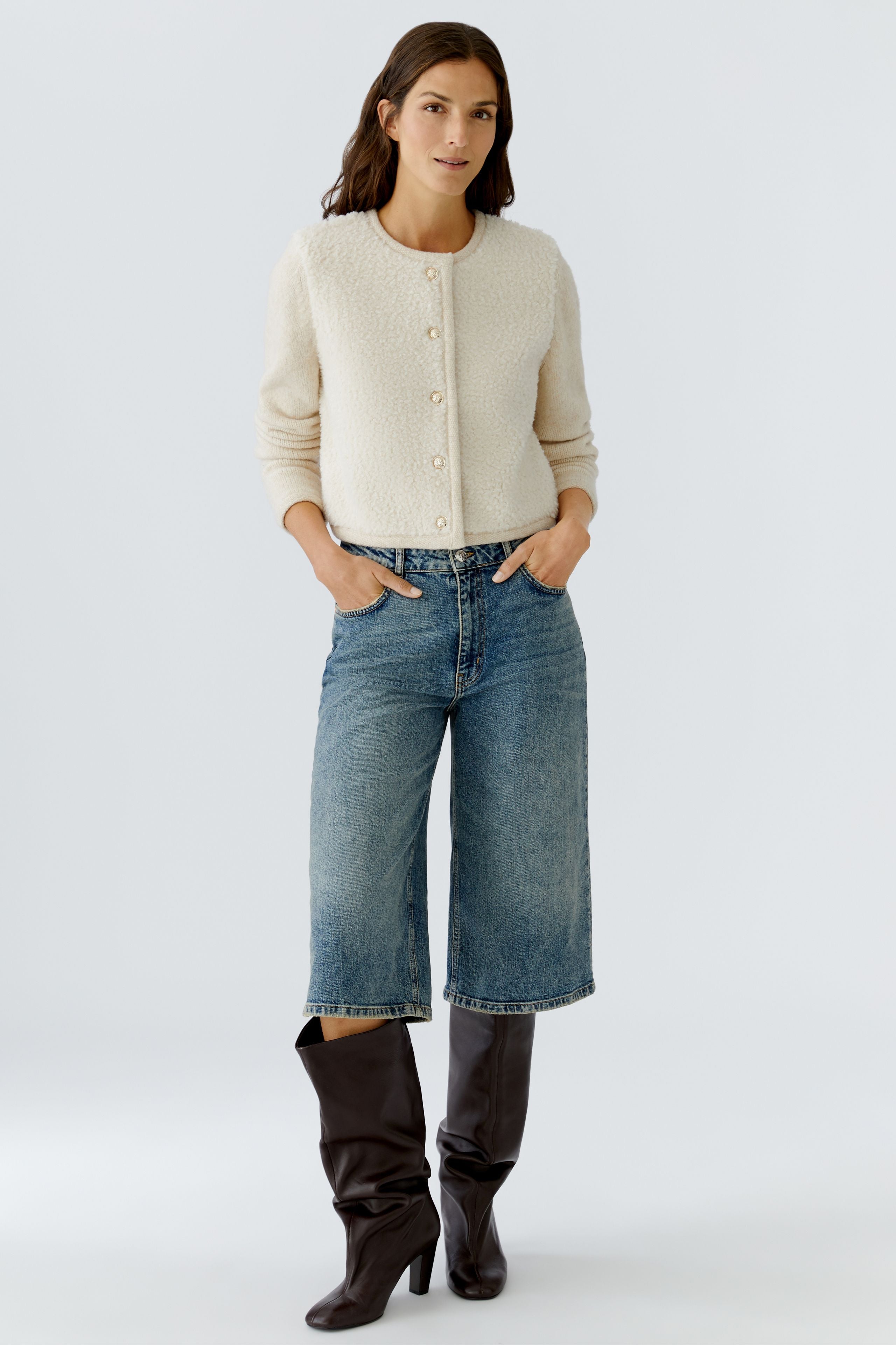 OUI WHITE CARDIGAN 86062 225