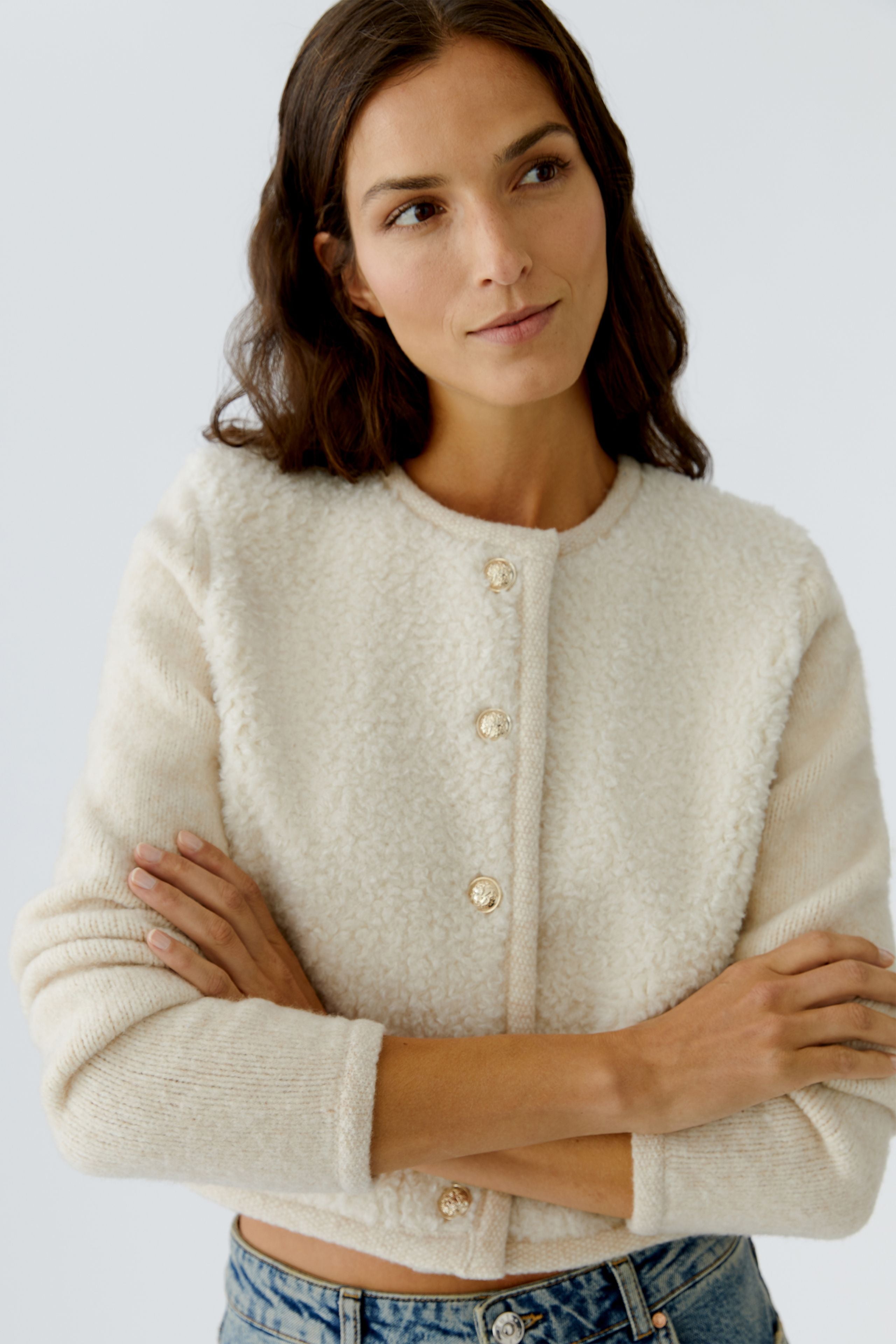 OUI WHITE CARDIGAN 86062 225
