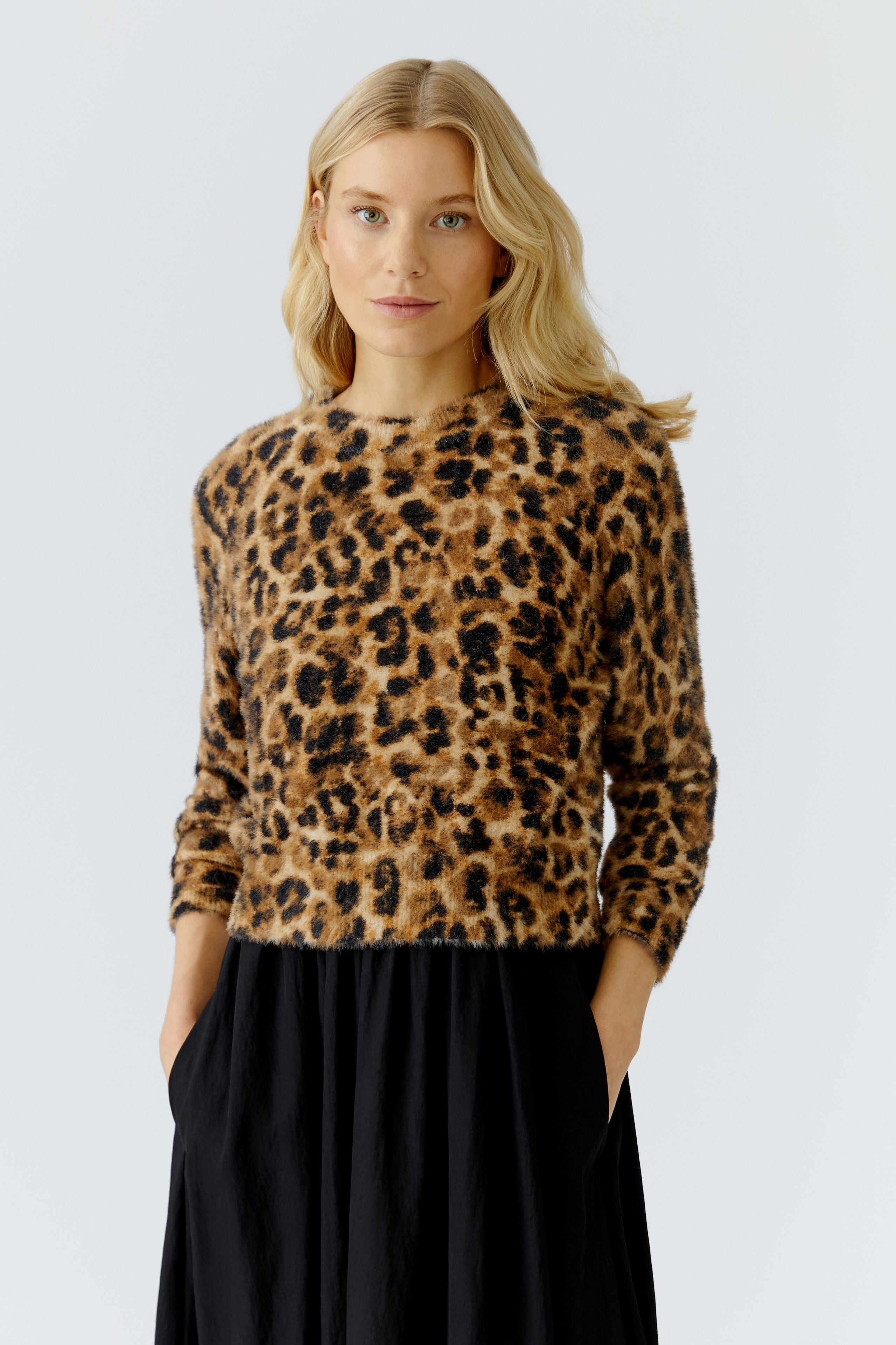 OUI LEOPARD PRINT JUMPER 86112 225