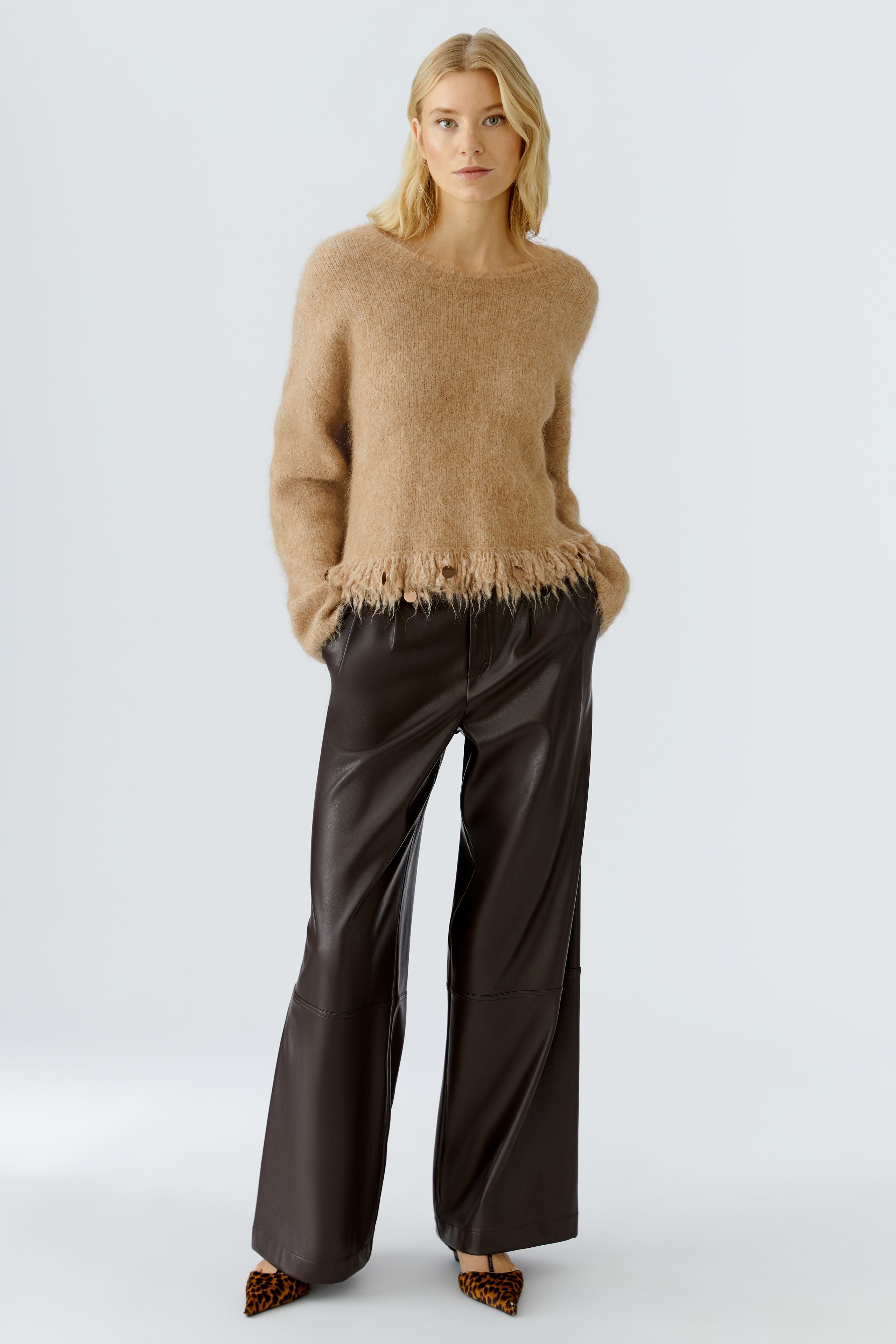 OUI BEIGE SPARKLE JUMPER 86118 225