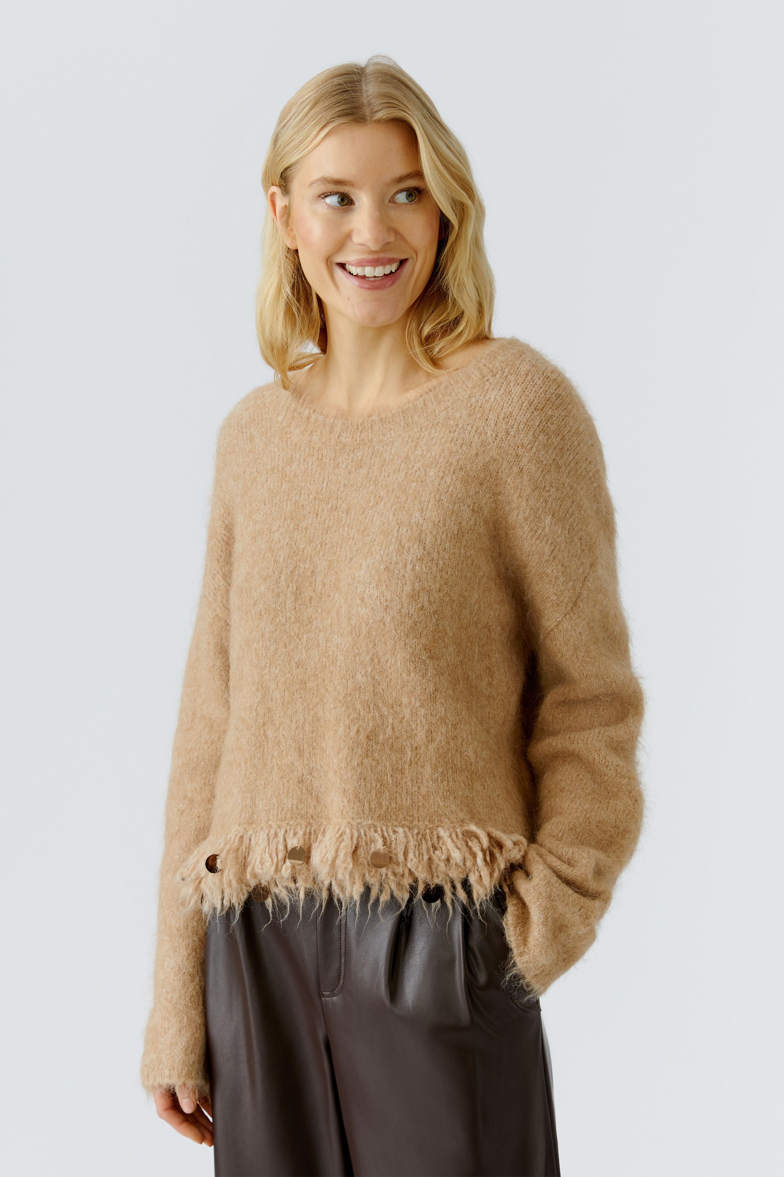 OUI BEIGE SPARKLE JUMPER 86118 225