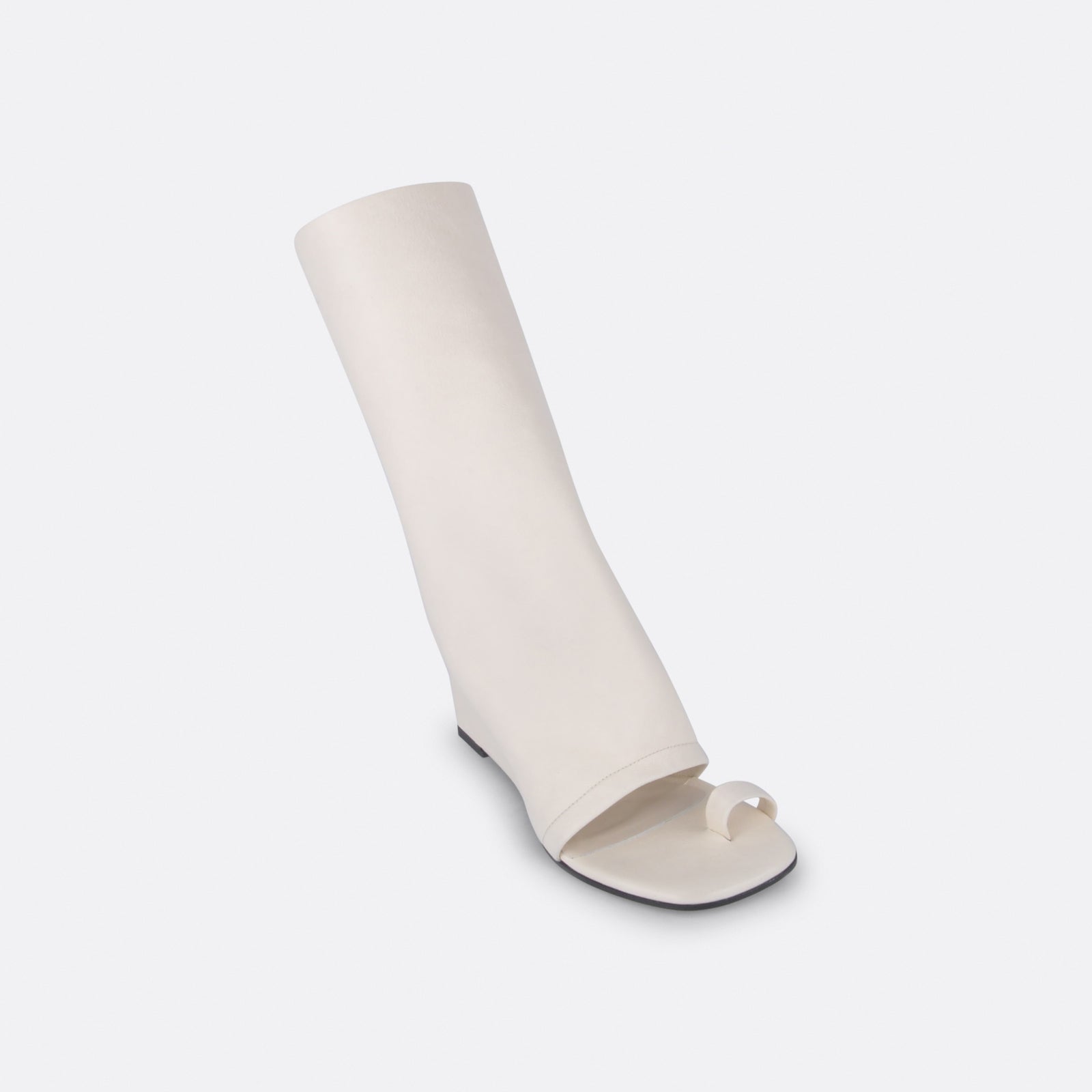ERNESTO DOLANI WHITE OPEN TOE BOOT 8DNIX04 125