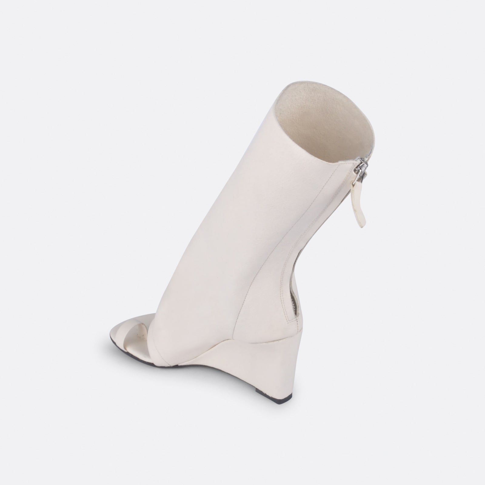 ERNESTO DOLANI WHITE OPEN TOE BOOT 8DNIX04 125