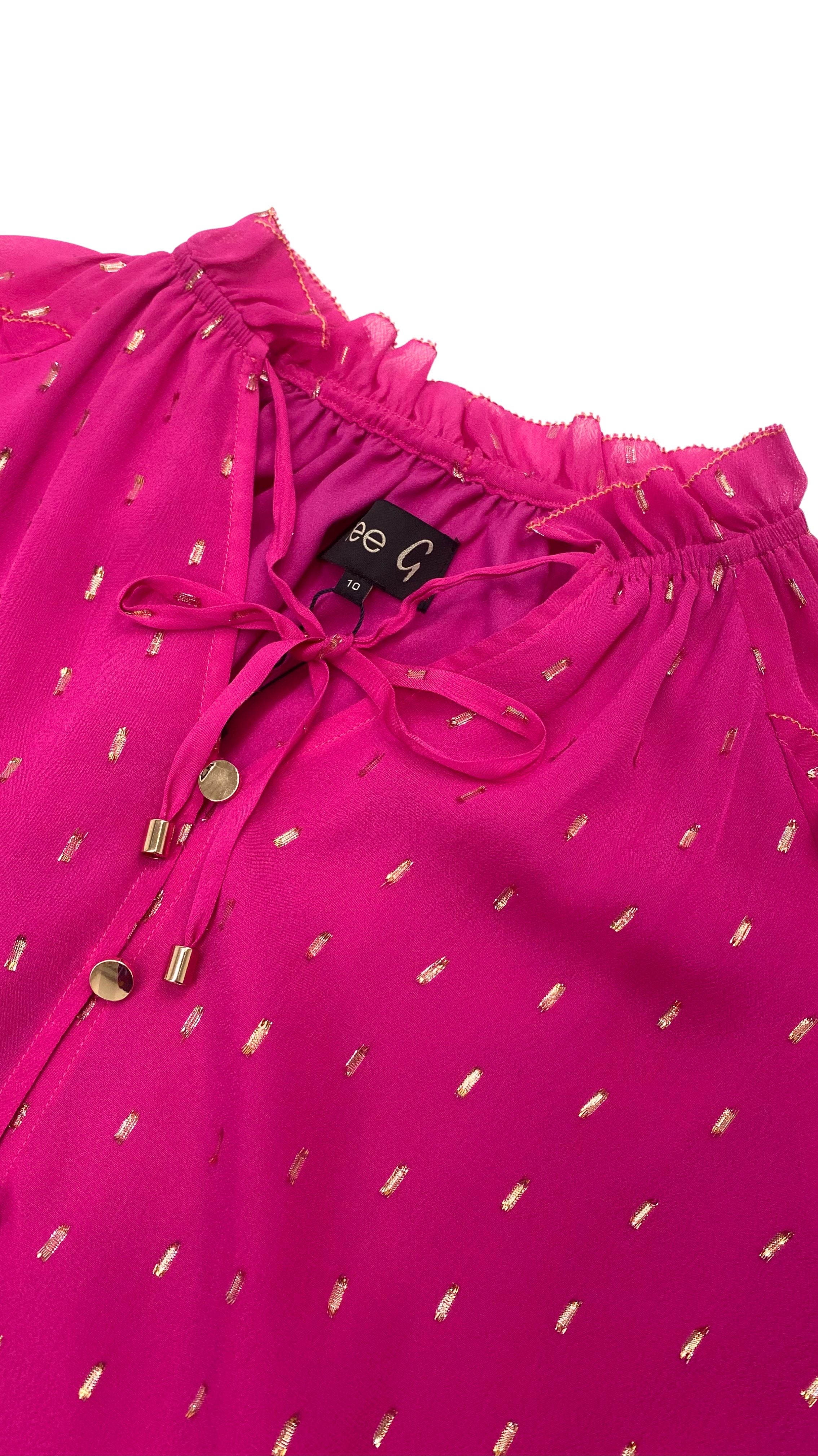 FEE G ABBY - FRILL SLEEVE BLOUSE 906Y/118 PINK 225
