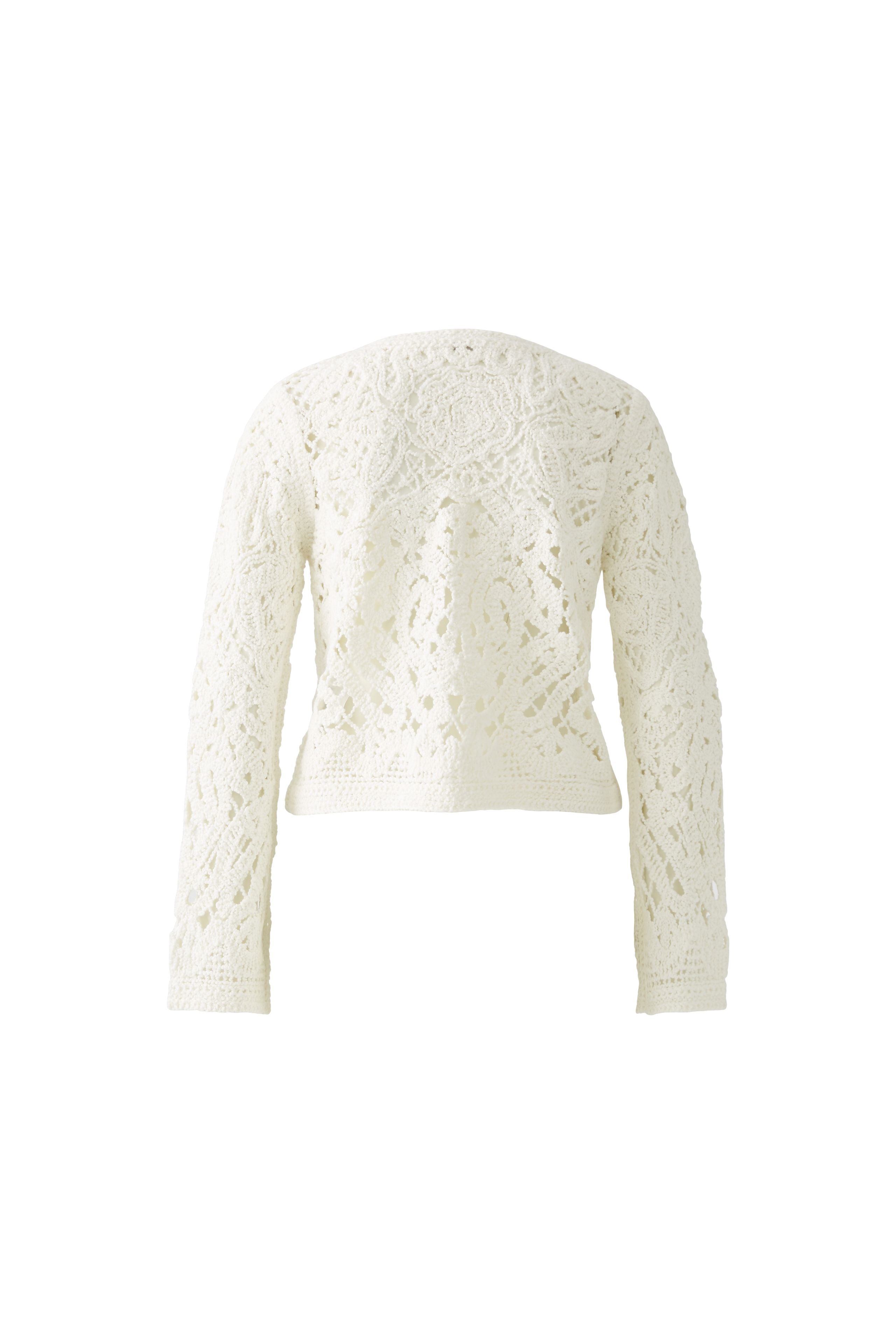 OUI WHITE CROCHET CARDI 92057 125