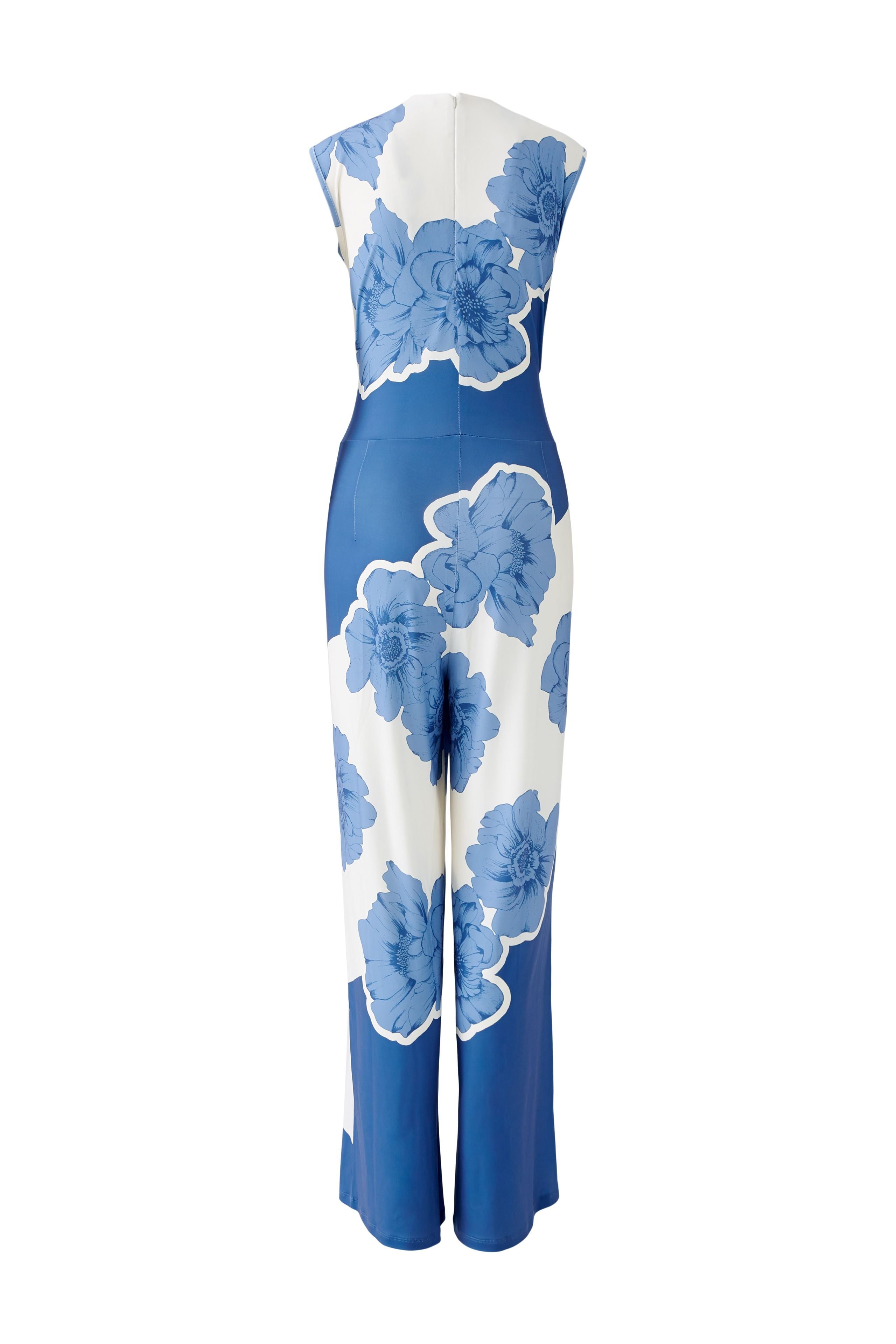 OUI BLUE JERSEY FLORAL JUMPSUIT 93503 125