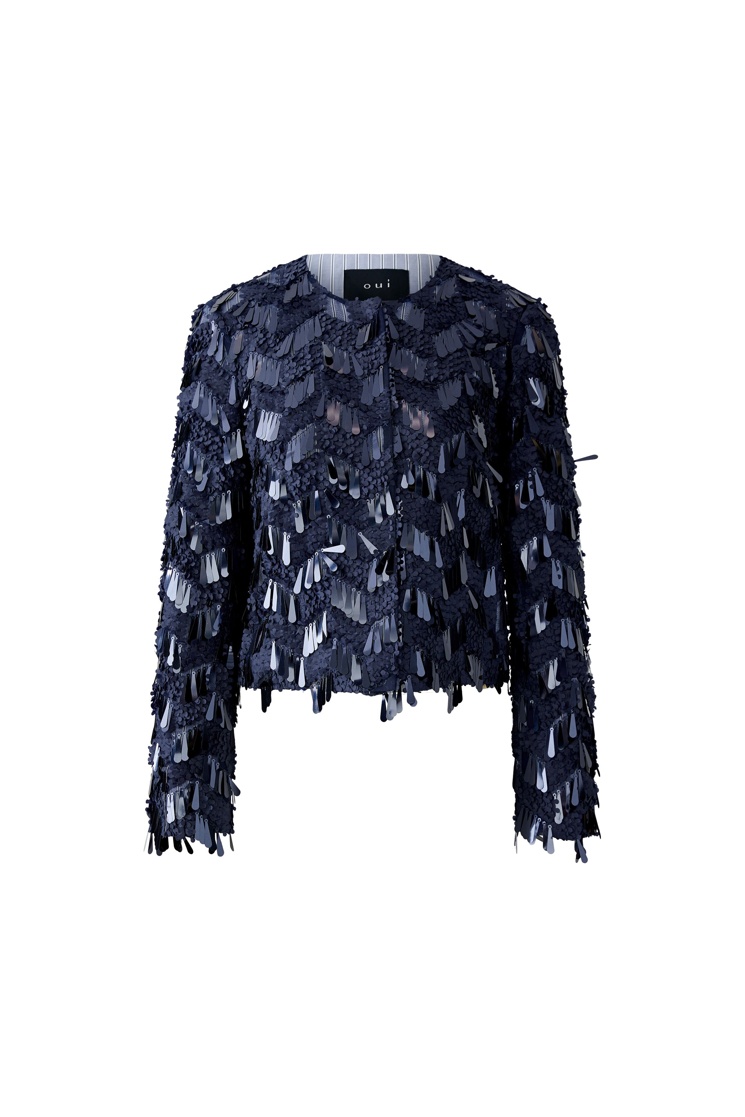 OUI SEQUIN BLUE JACKET 94351 225