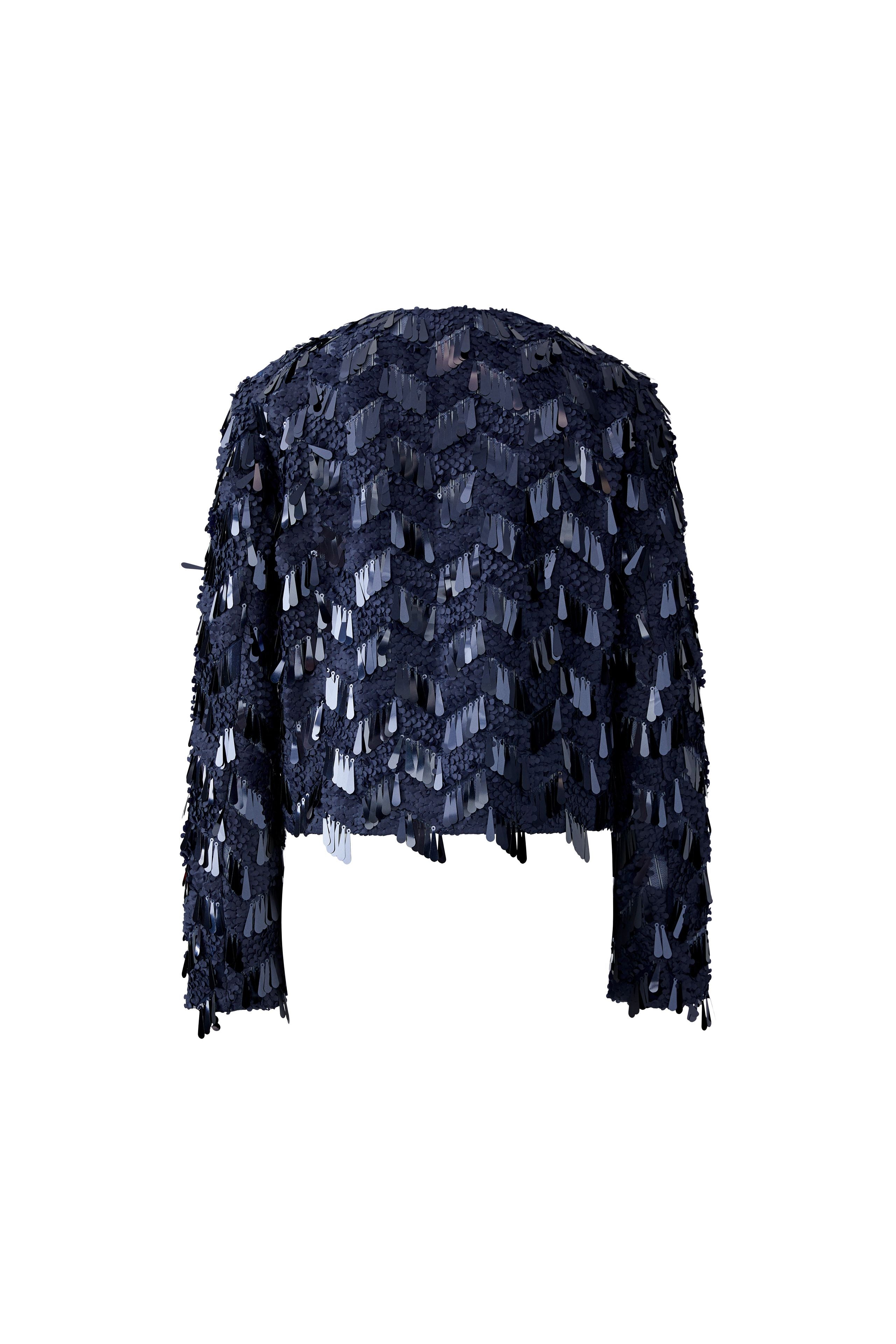 OUI SEQUIN BLUE JACKET 94351 225