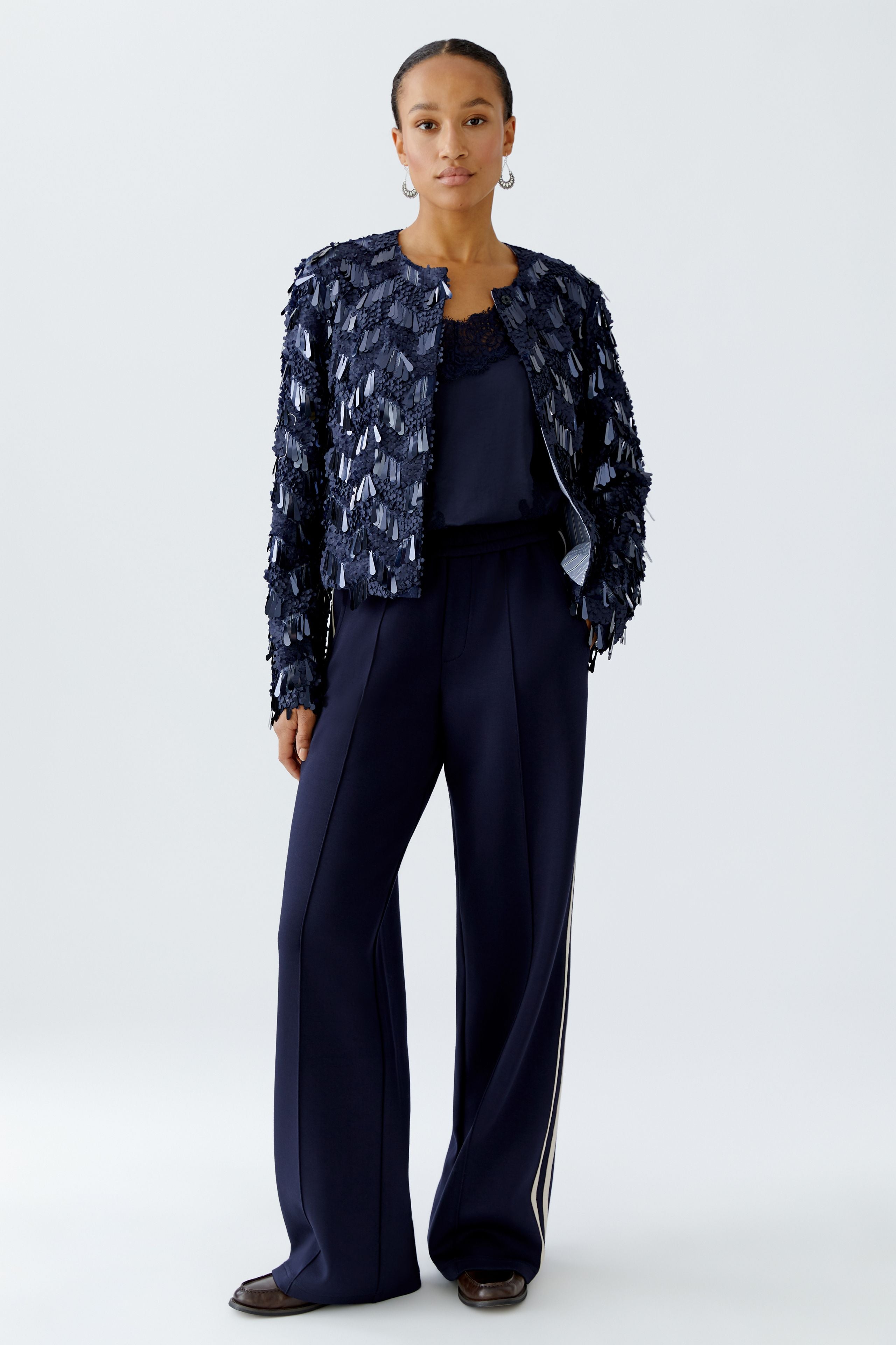 OUI SEQUIN BLUE JACKET 94351 225